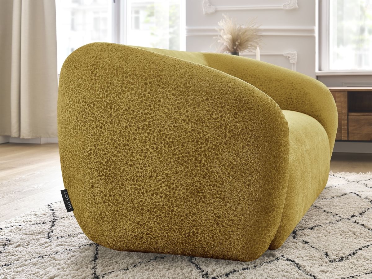 Bobochic Celine Sofa 2-Sitzer Strukturstoff Gelb