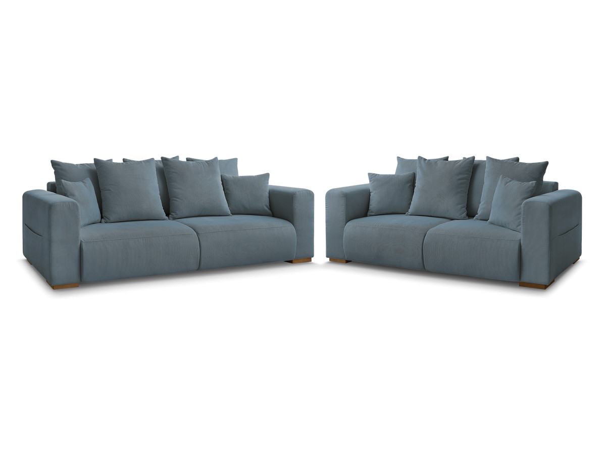 Bobochic Sidonie Sofa 5-Sitzer Cordsamt Dunkelblau