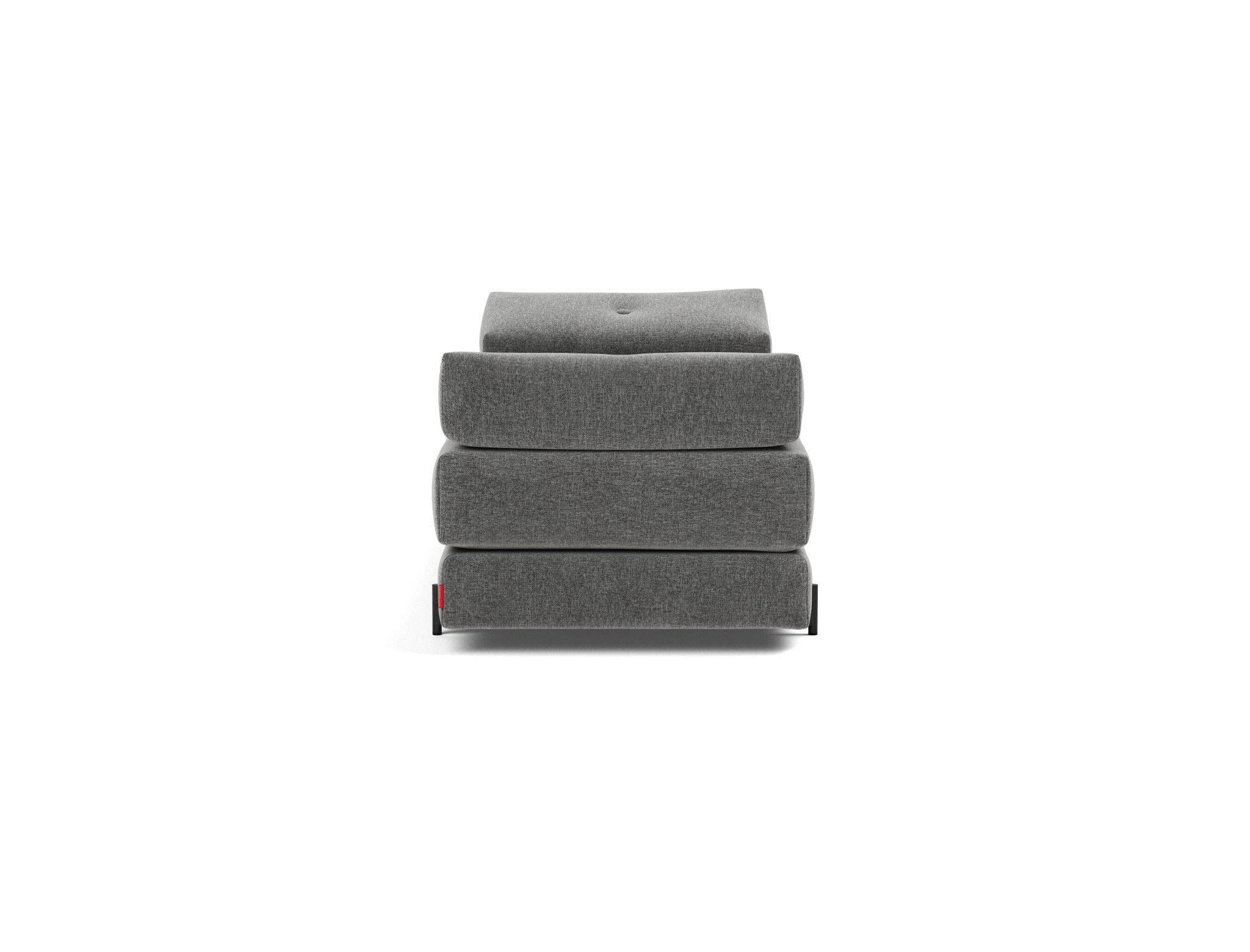 Tagesbett Sigmund Strukturierter Stoff Twist 563-Charcoal Beine Indu schwarz