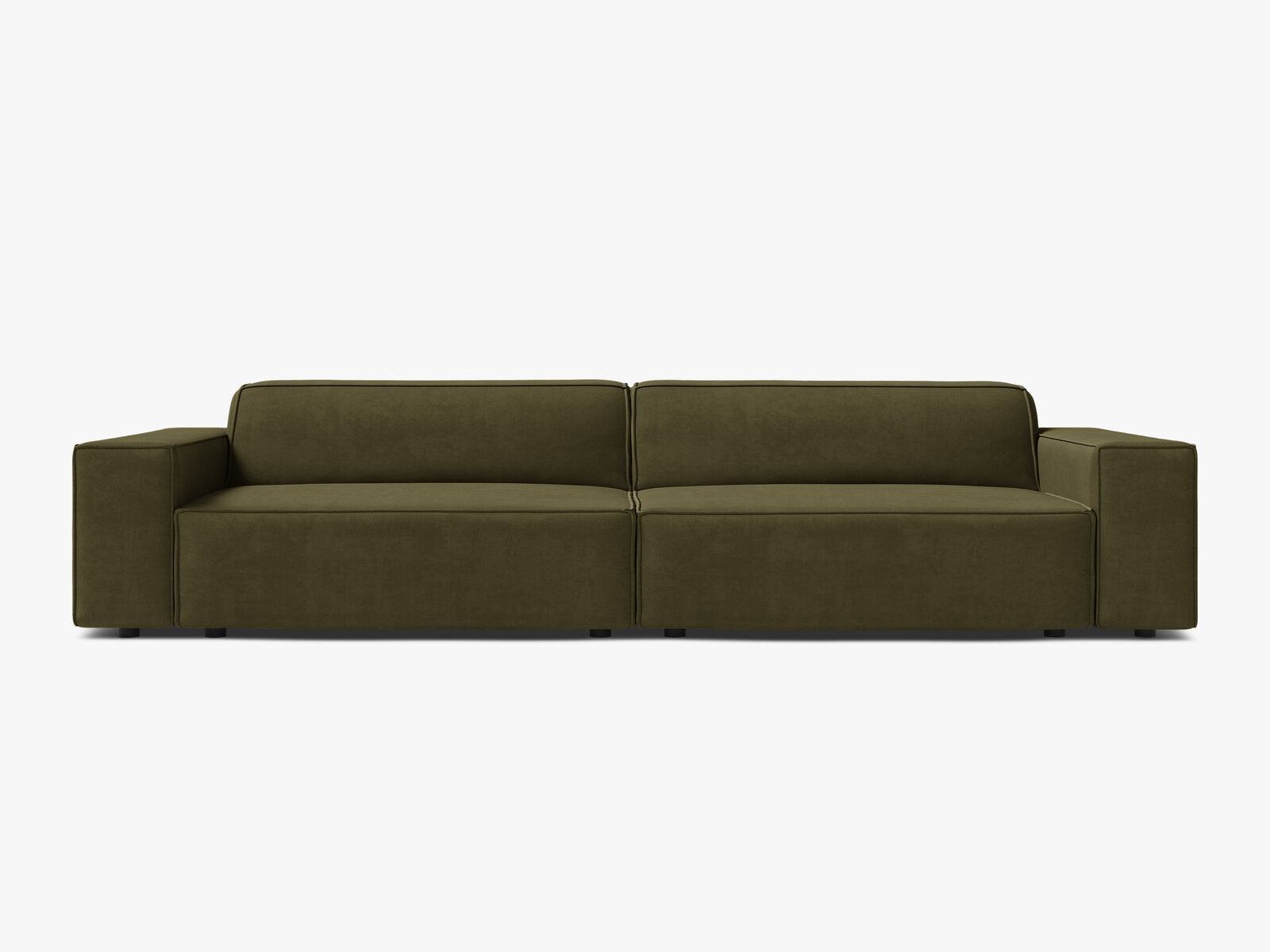 Micadoni Sofa Jodie 4-Sitzer Samt Bluvel Grün