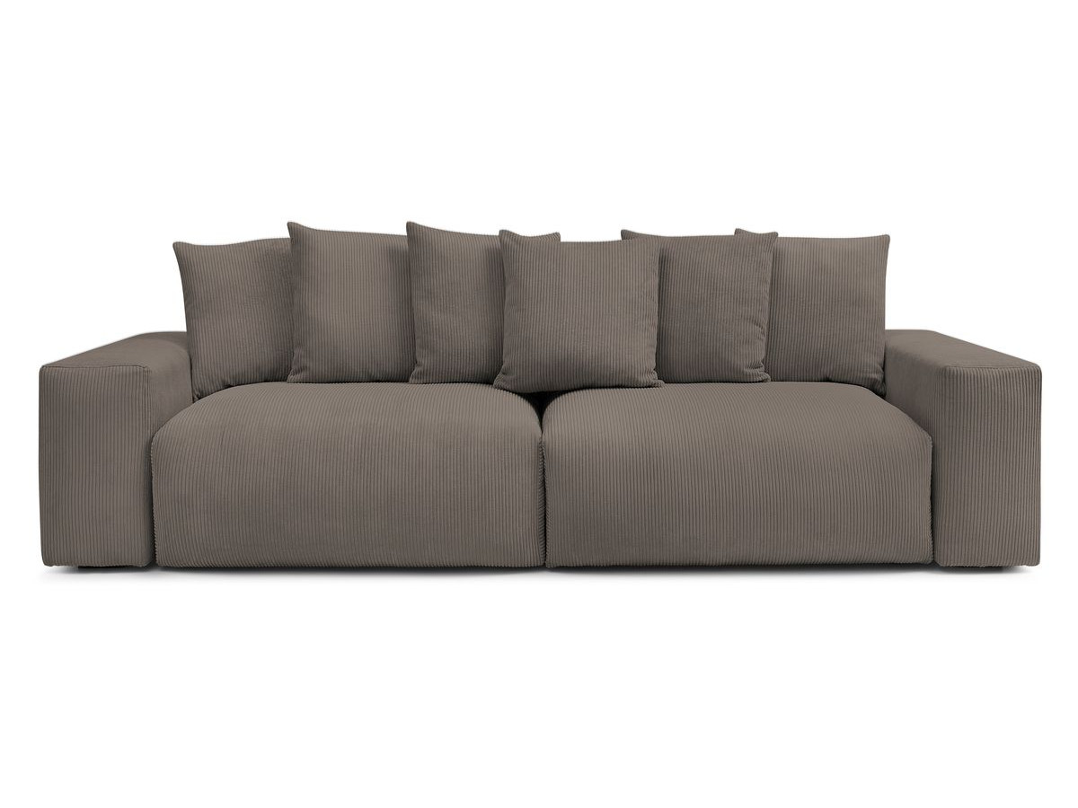 Bobochic Voltaire Sofa 4-Sitzer 320 × 124 cm Cordsamt Taupe