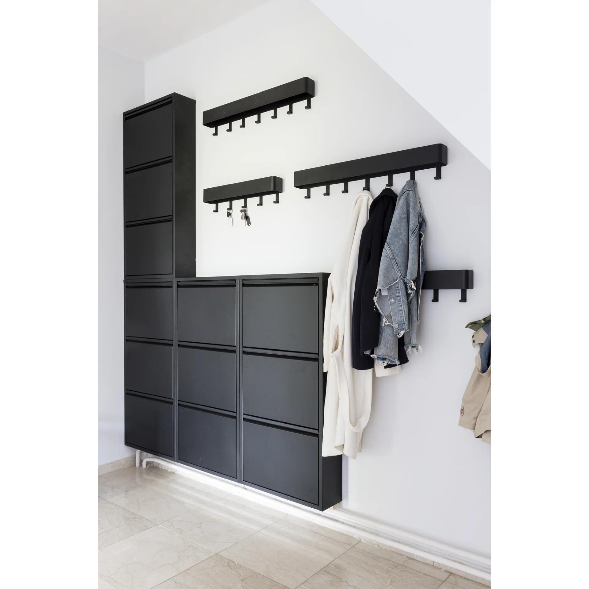 Spinder Design Play 7 Wandgarderobe Schwarz