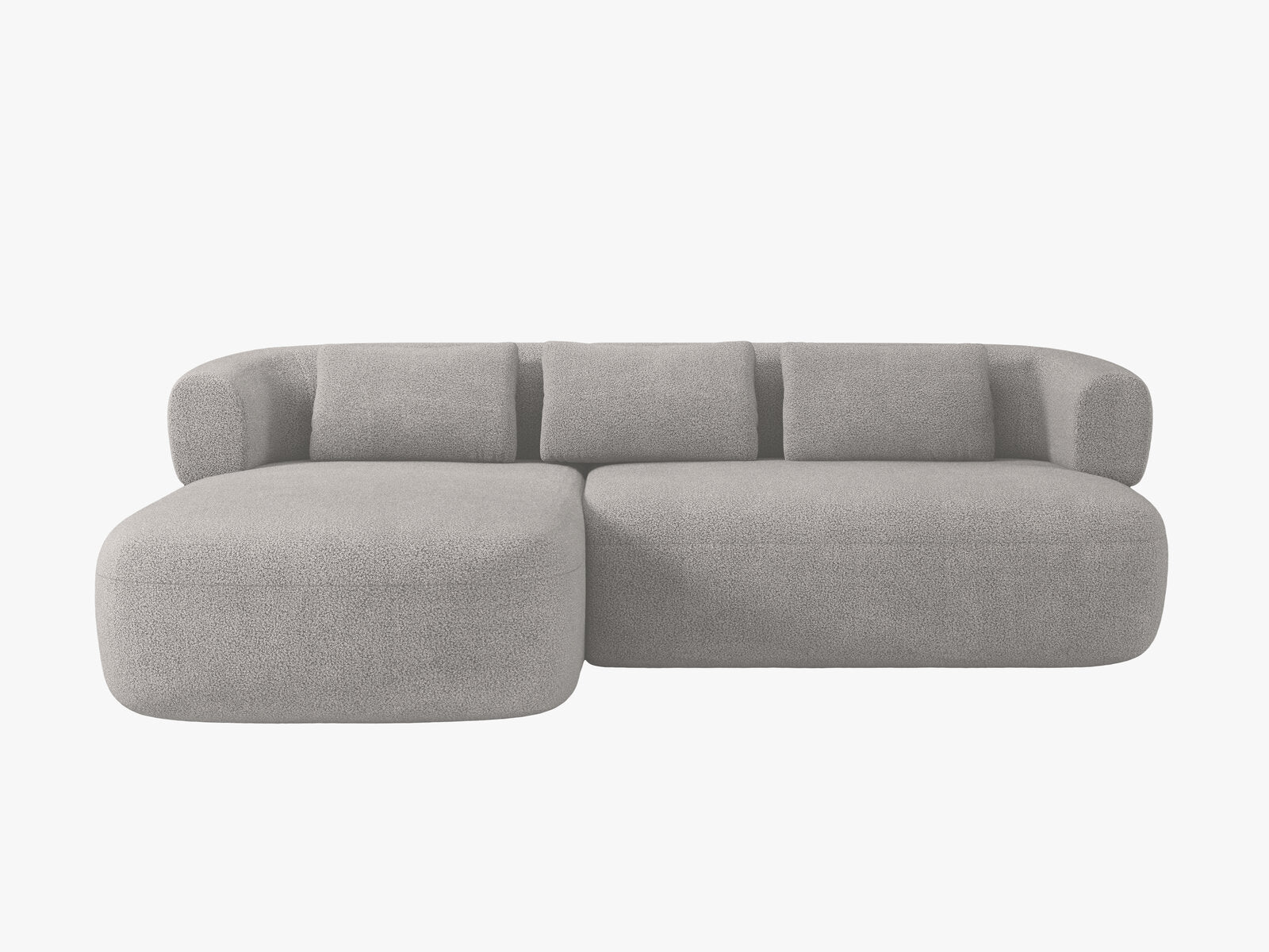 Micadoni 5-Sitzer Ecksofa Jenny Links Boucle Now or Never Hellgrau