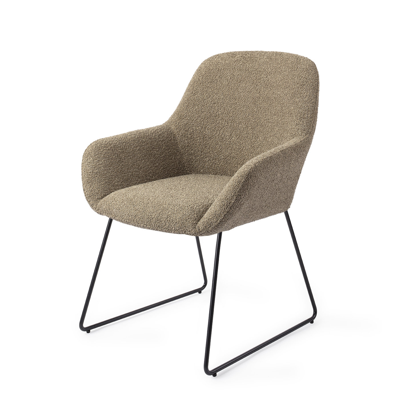 Jesper Home Esszimmerstuhl Kushi Moss Meadow Slide Schwarz