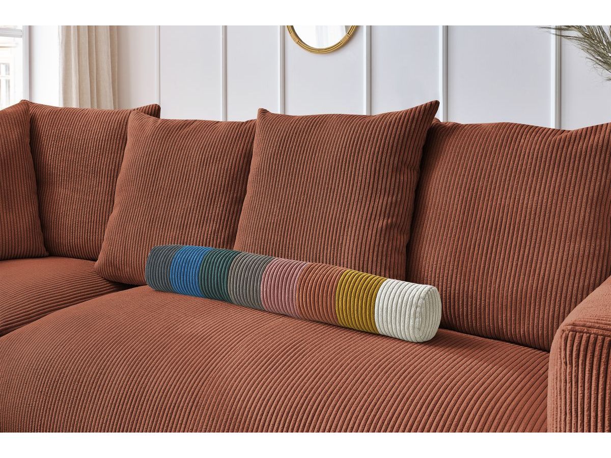Bobochic Voltaire Ecksofa 268 × 214 cm Cordsamt Orange Ecke links