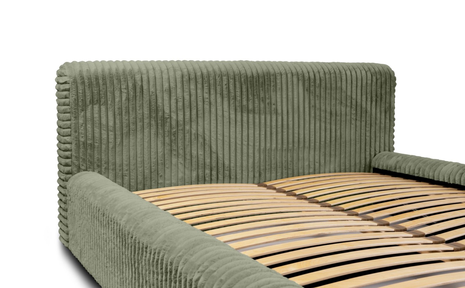 Polsterbett Miloa Softcord mit Fellstruktur 180x200 mit Holzrahmen Vito 77