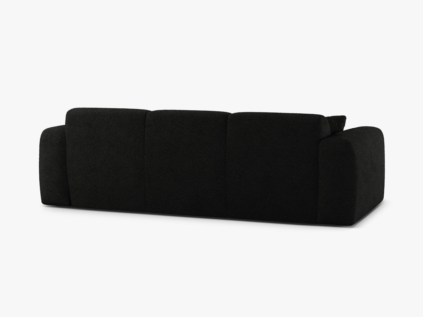 Micadoni Sofa Molino 3-Sitzer Boucle Baloo Schwarz
