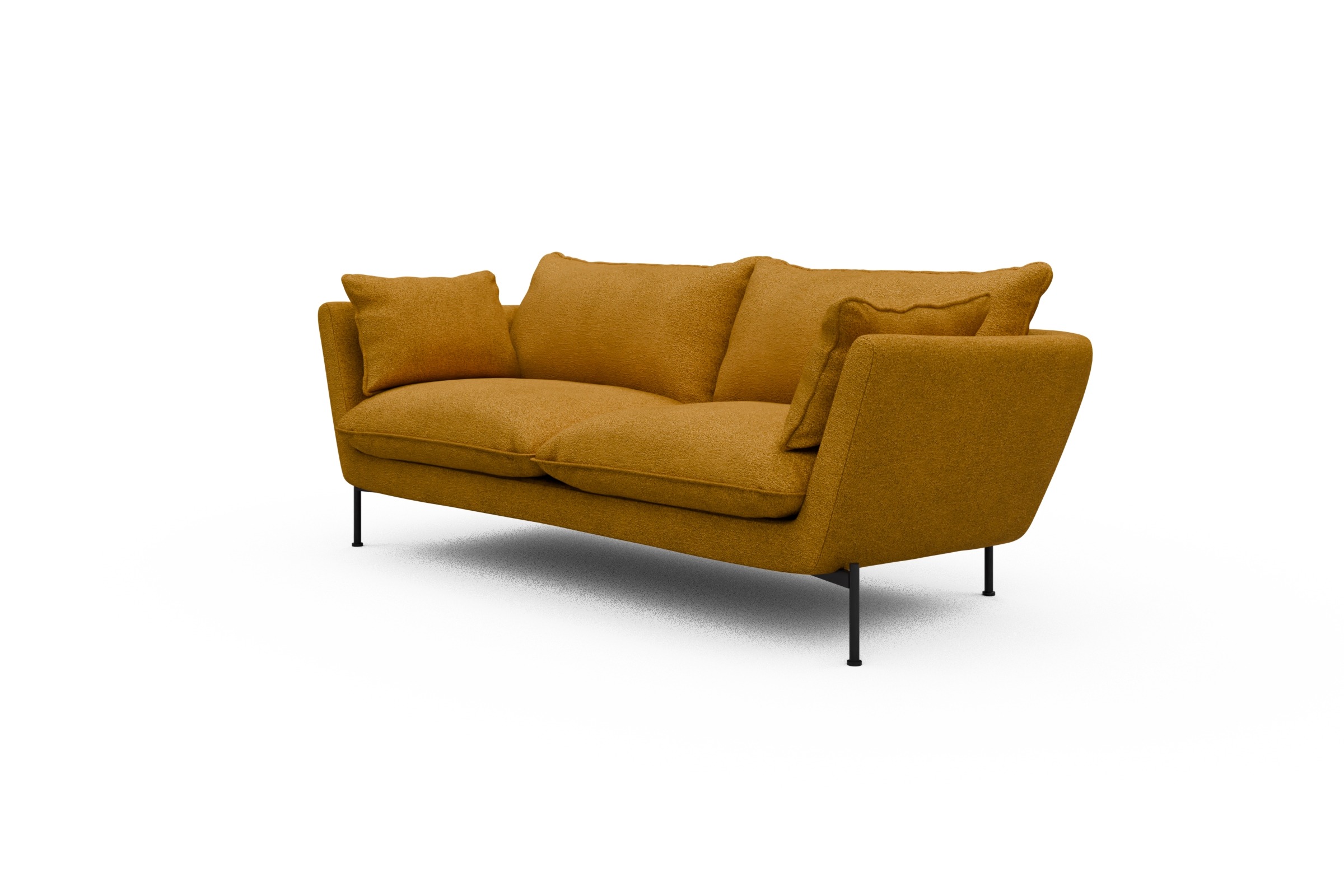 Sofa Anton PREMIUM 2-Sitzer Boucle-Ochre