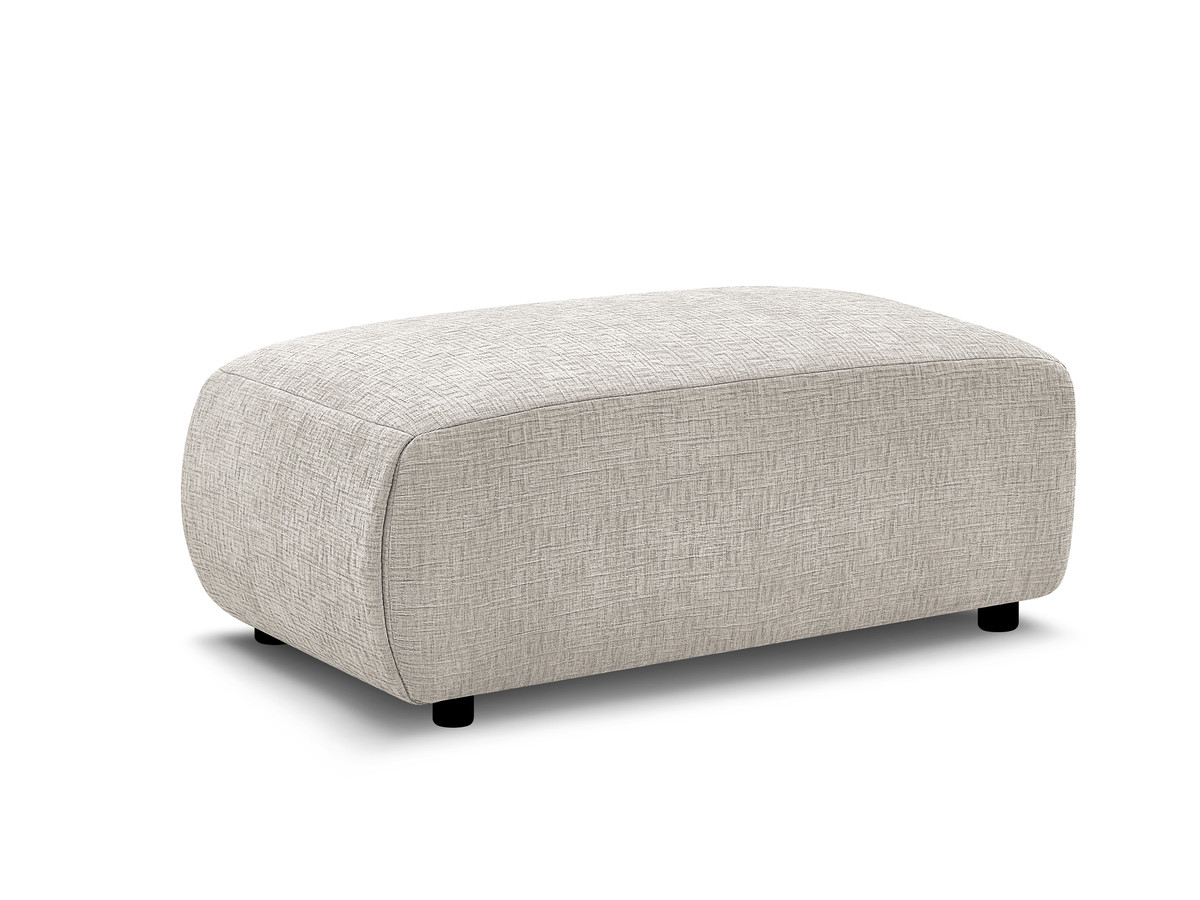 Bobochic Jana Pouf 63 × 114 cm Strukturstoff Beige