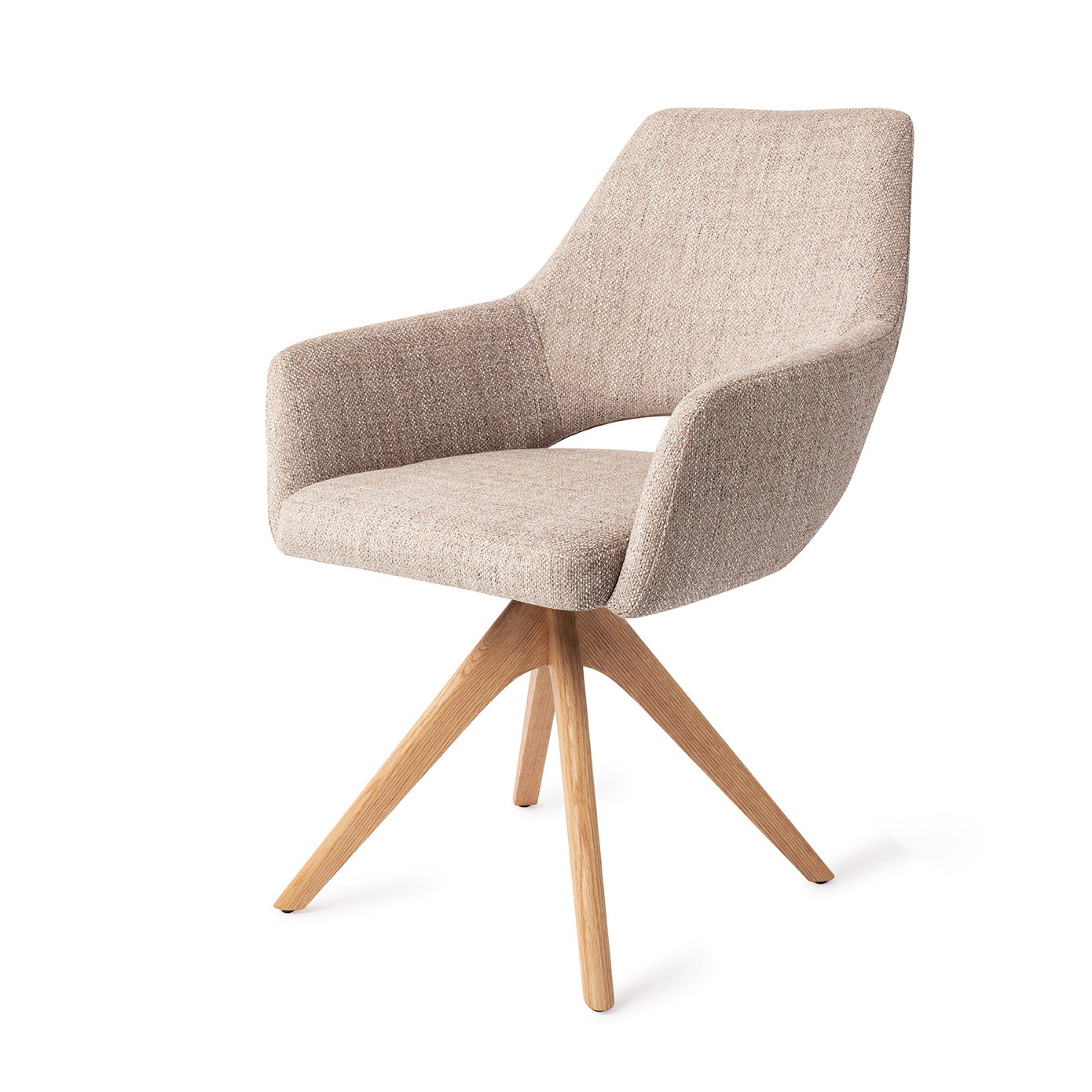 Jesper Home Esszimmerstuhl Yanai Biscuit Beach Revolve Eiche Natur