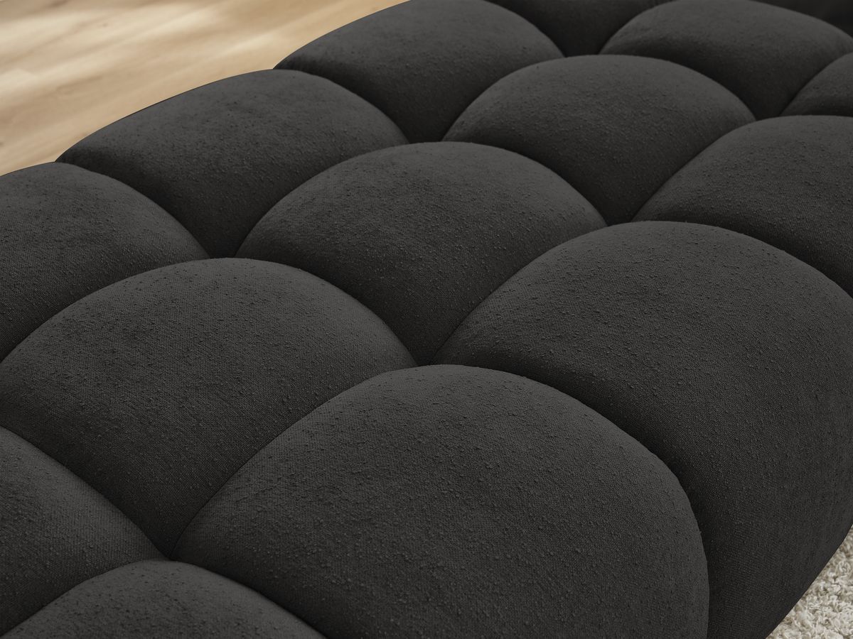 Bobochic Everest Pouf 166 × 100 cm Strukturstoff Schwarz