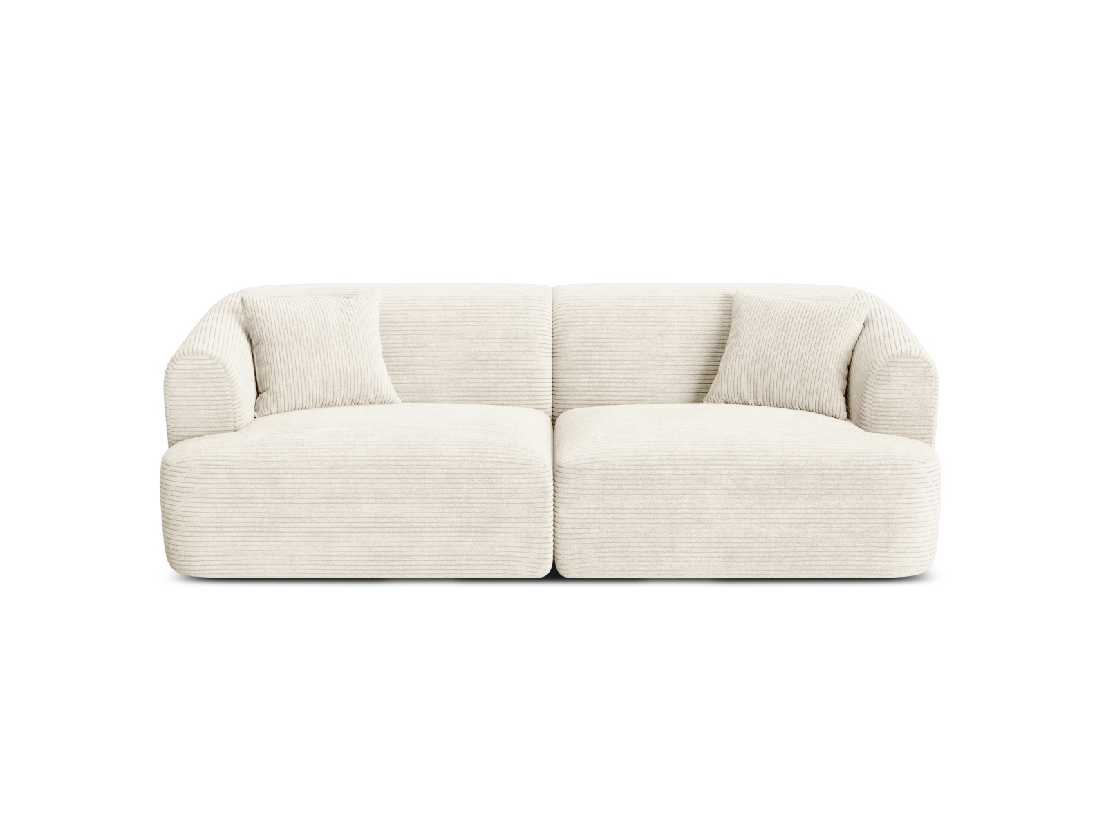 Cosmopolitan Design Sofa Campi 3-Sitzer Kord Lincoln D Helles Beige