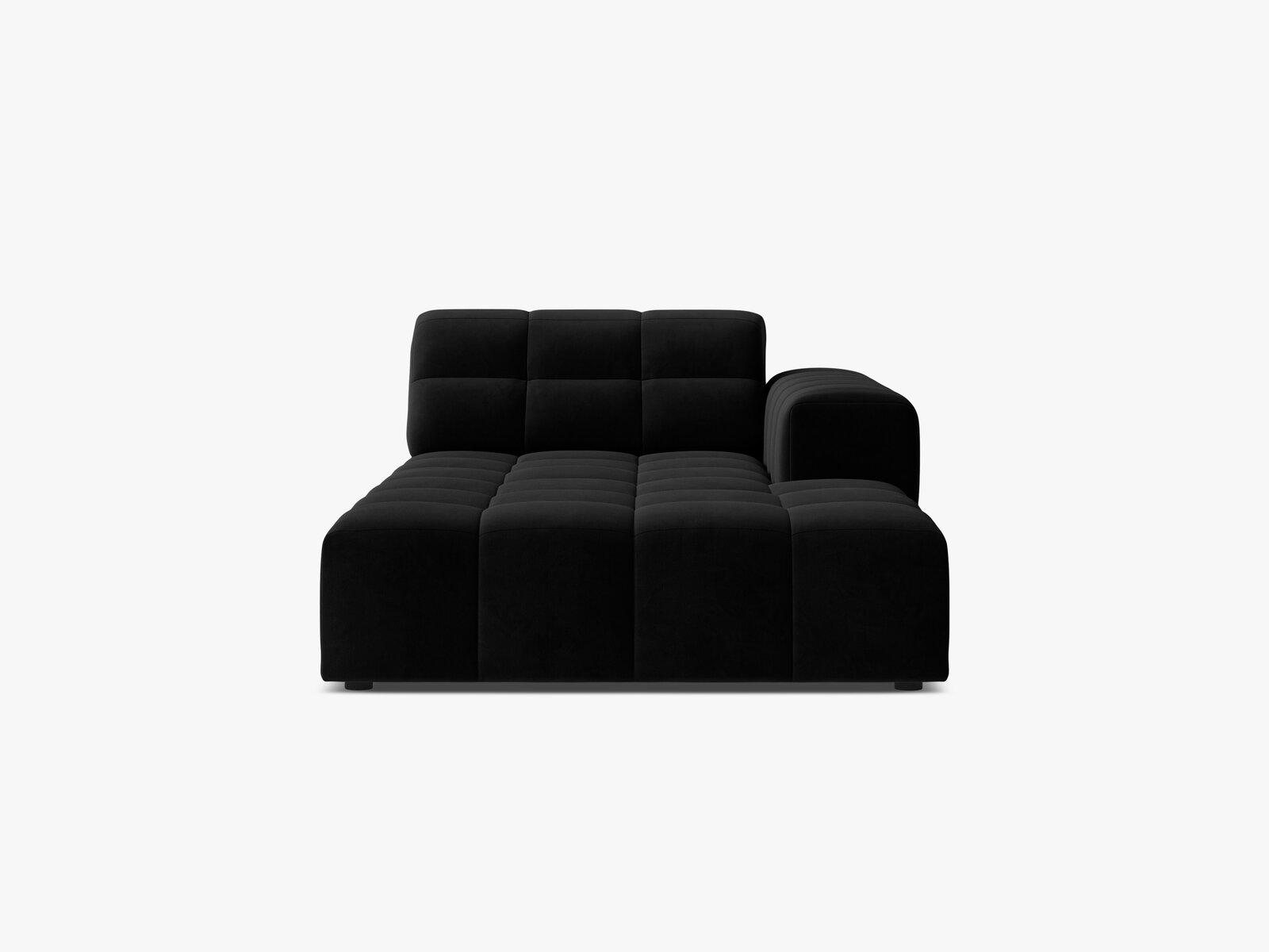 Micadoni Jennifer Chaiselongue Rechts Samt Bluvel Schwarz