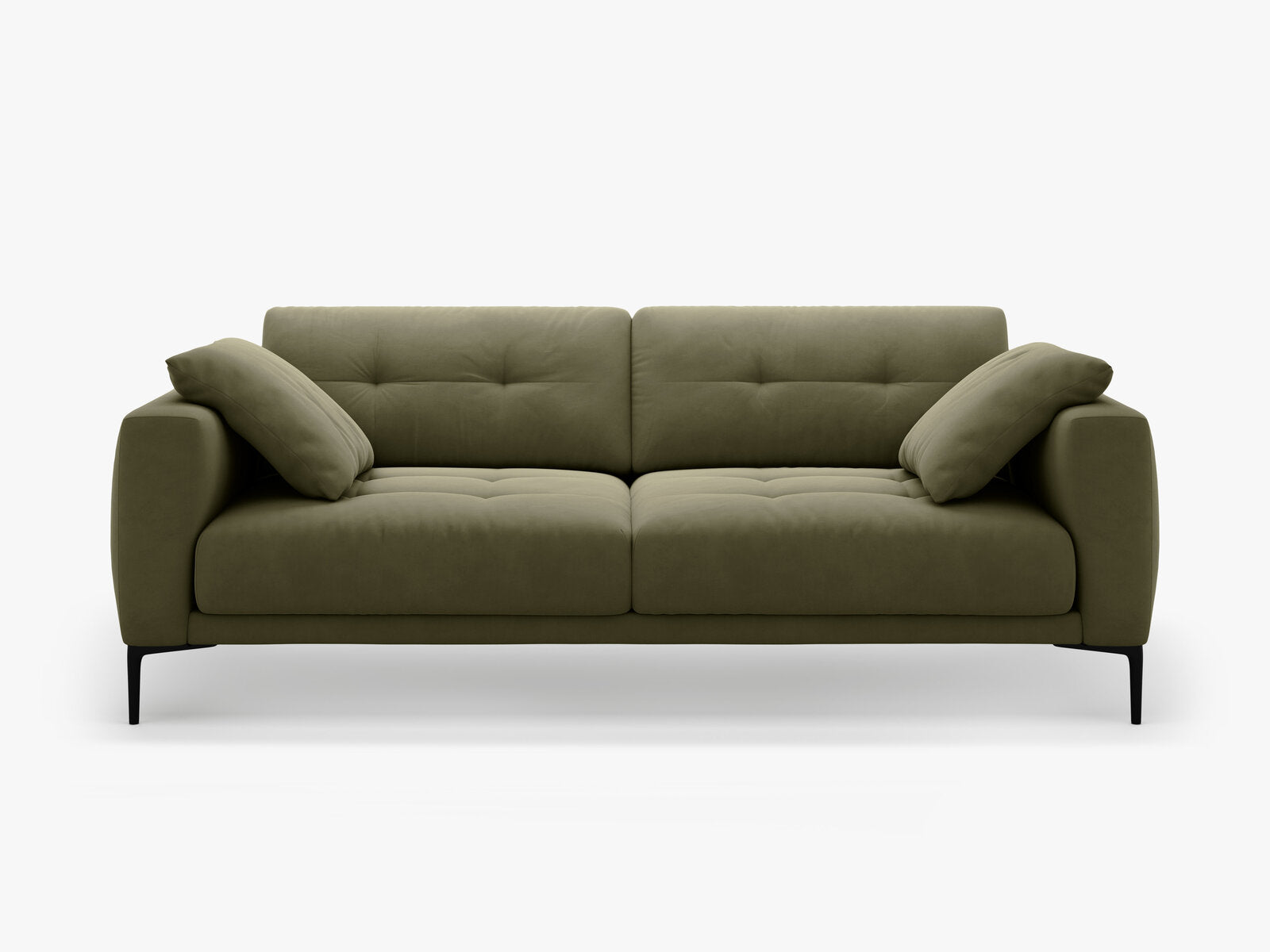 Micadoni Sofa Bemy 4-Sitzer Samt Grün