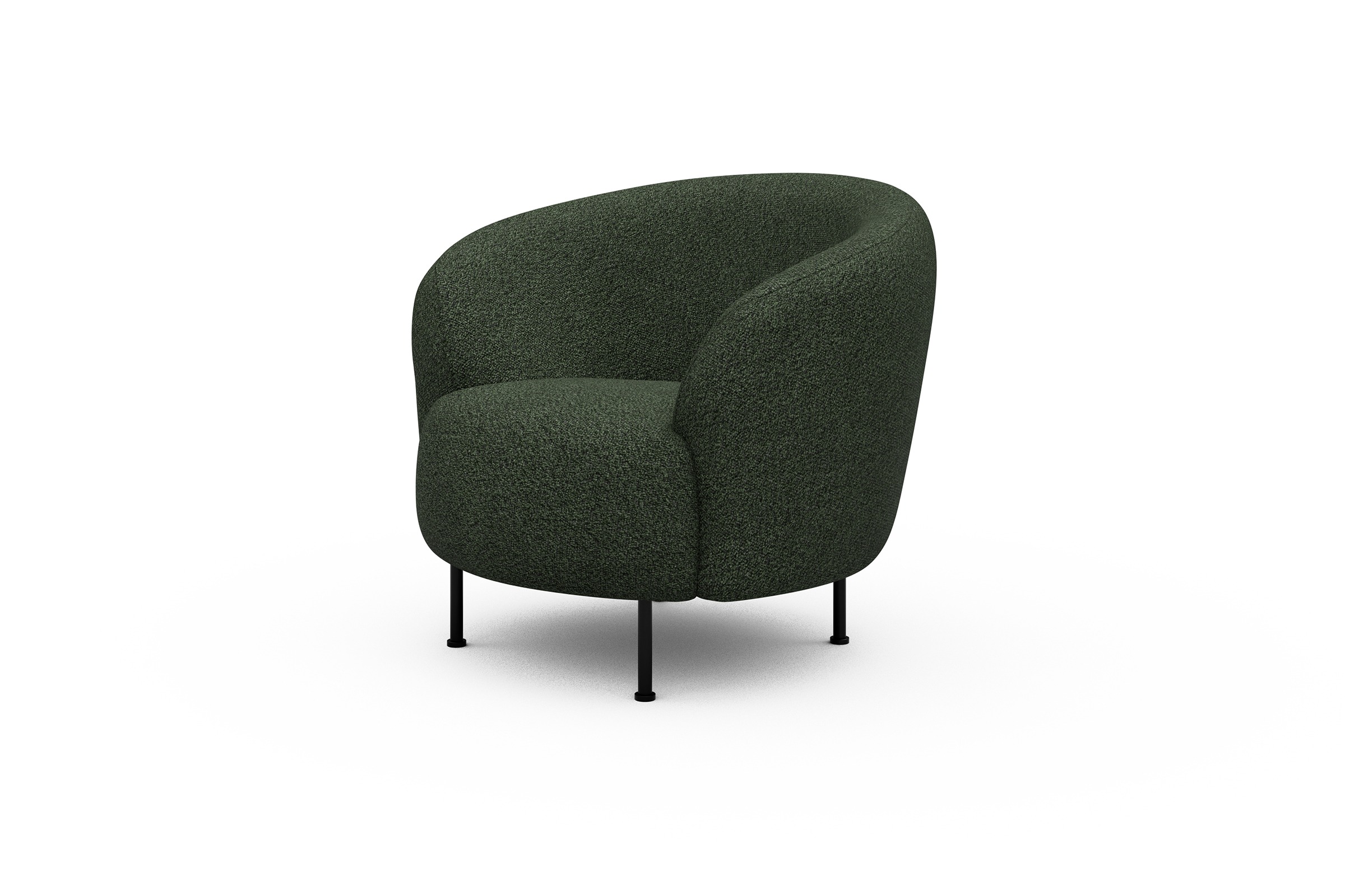 Sessel Ronda Metallbeine Schwarz Vanora-Deep-Green
