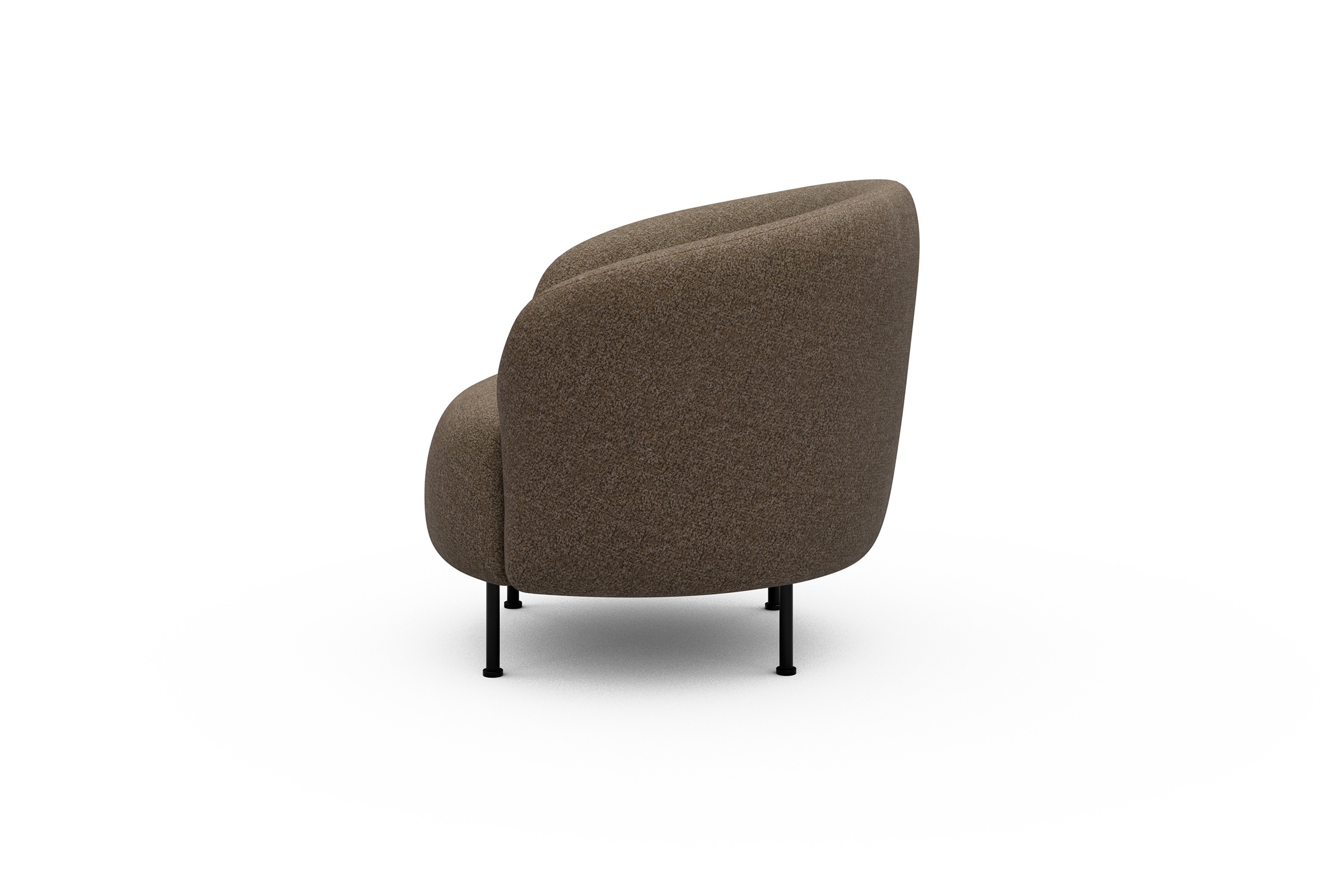 Sessel Ronda Metallbeine Schwarz Aivi-Khaki-Brown