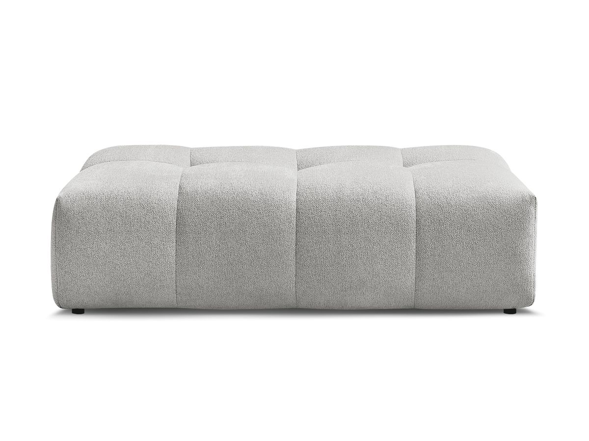 Bobochic Everest Pouf 140 × 70 cm Melange-Stoff Hellgrau