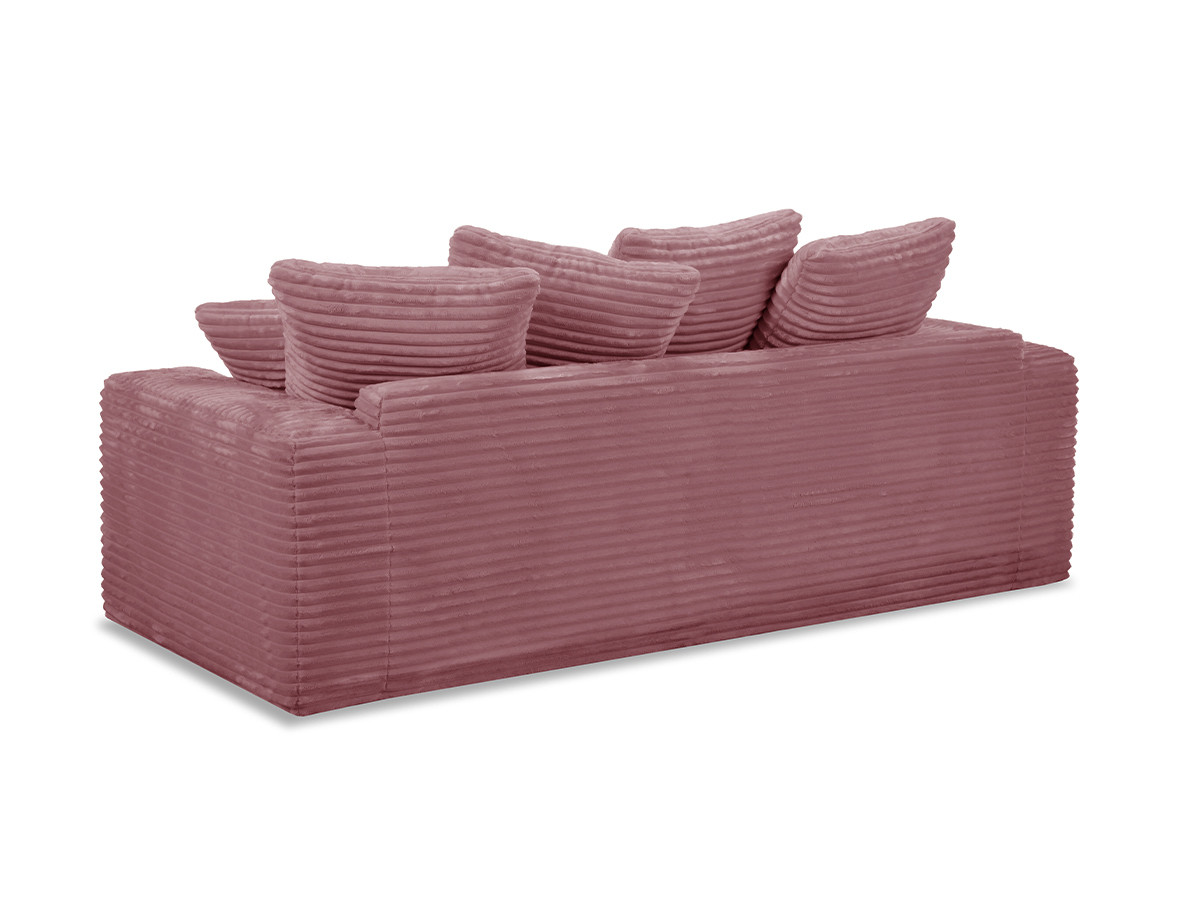 Bobochic Nevada Sofa 2,5-Sitzer Breitcord weich Rosa