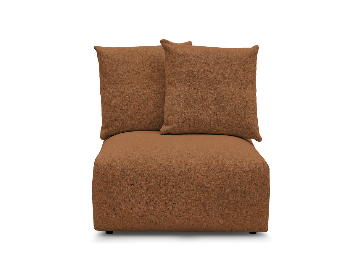Bobochic Voltaire Sofamodul 1-Sitzer 90 × 100 cm Melange-Stoff Orange