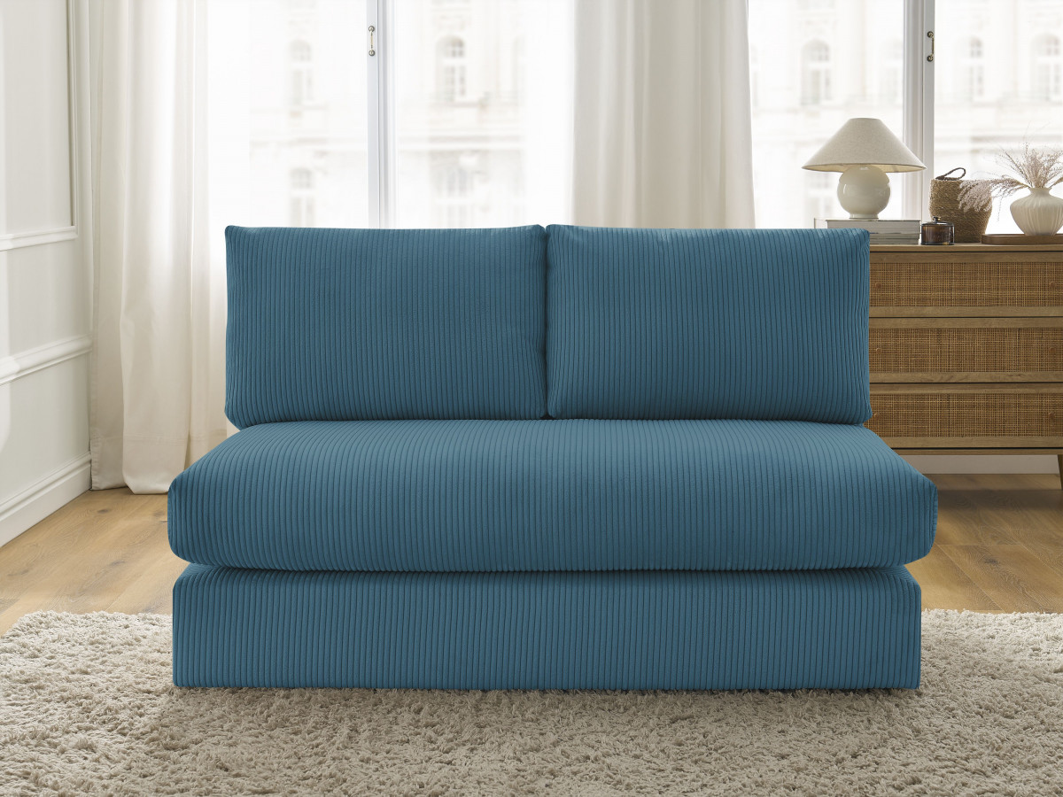 Bobochic Paris Sofamodul 2-Sitzer Cordsamt Hellblau