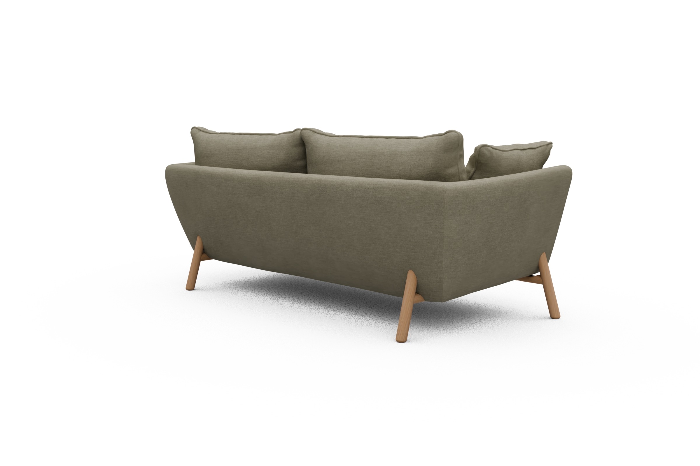 Sofa Emil PREMIUM 2-Sitzer Beinfarbe Eiche Natur Vivus-Dusty-Sand