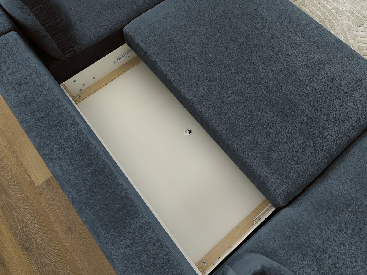 Bobochic Lucien Wohnlandschaft Stoff Dunkelblau Ecke links
