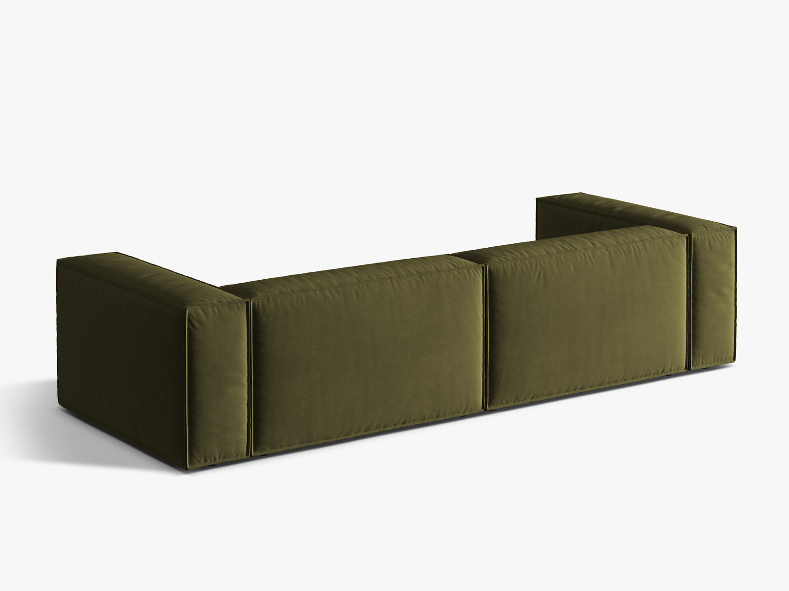 Micadoni Sofa Nuria 5-Sitzer Samt Moßgrün Melange