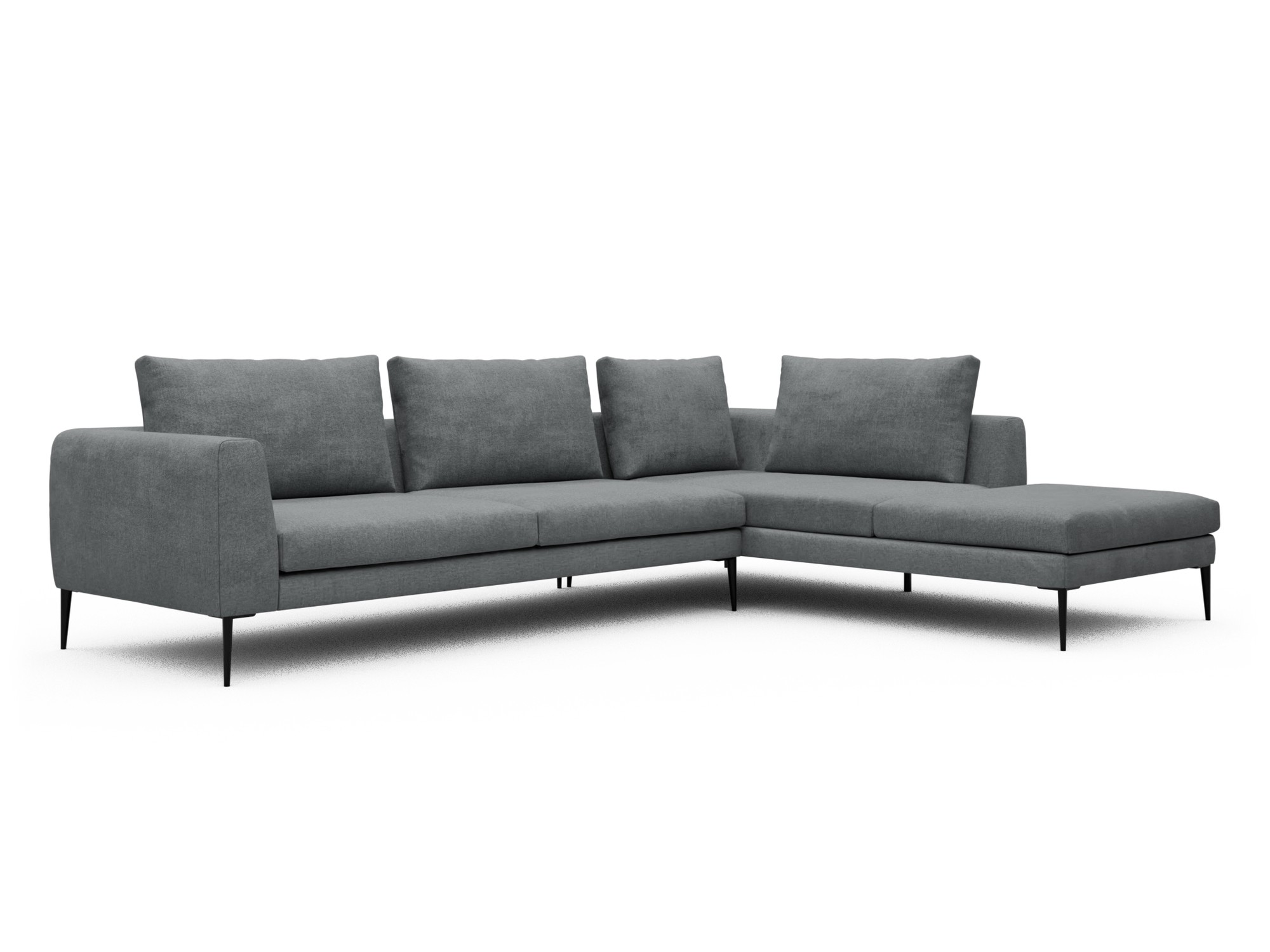 Skandi Home Ecksofa Paul Relax-Ecke rechts mit 3-Sitzer Casone-Gravel-Grey moebelfaktor