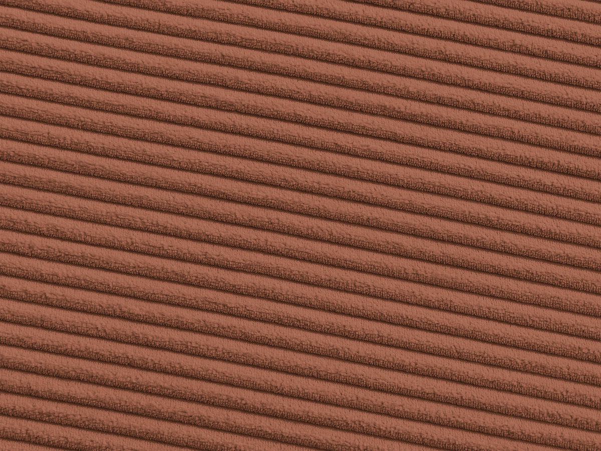 Bobochic Enore Ecksofa mit Pouf Cordsamt Orange Ecke rechts