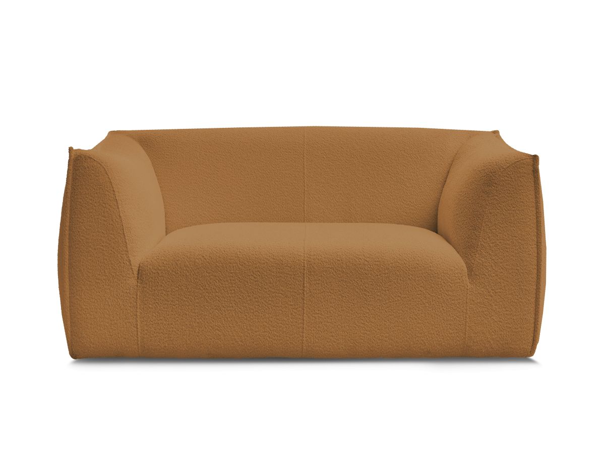 Bobochic Giorgia Sofa 2-Sitzer Bouclé-Stoff Gelb