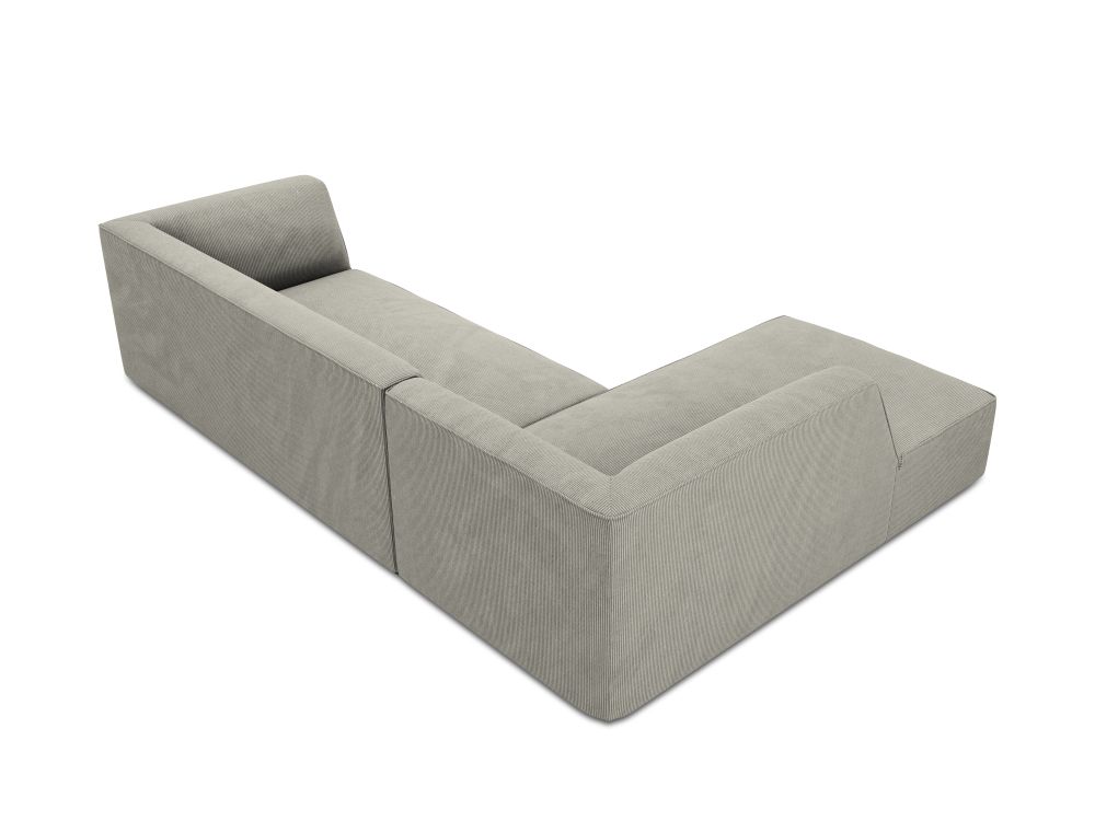 Cosmopolitan Design Ecksofa Siena 4-Sitzer Kord Scala Hellgrau Links
