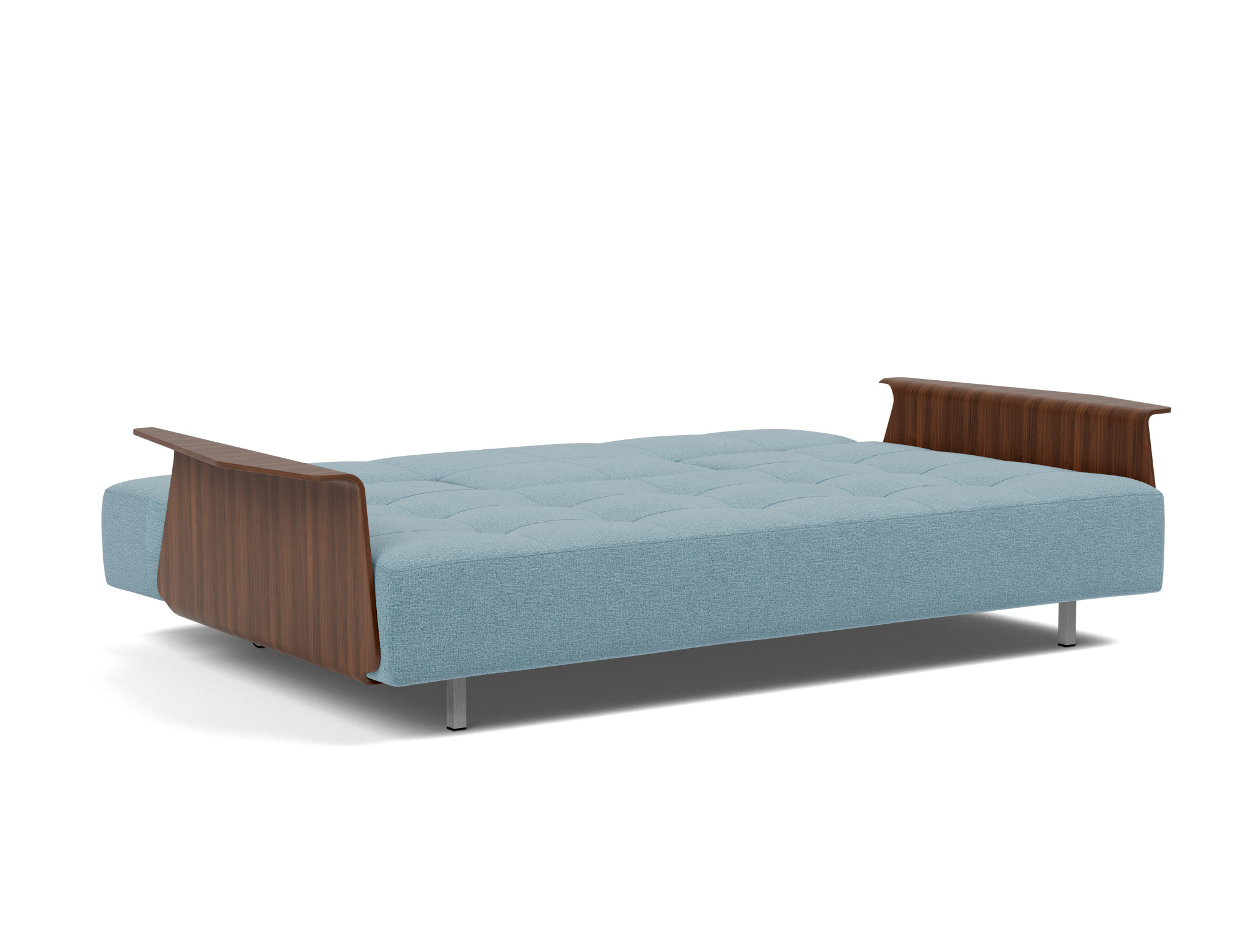 Schlafsofa Long Horn D.E.L. mit Armlehnen Flachgewebe Mixed Dance 525-Light-Blue