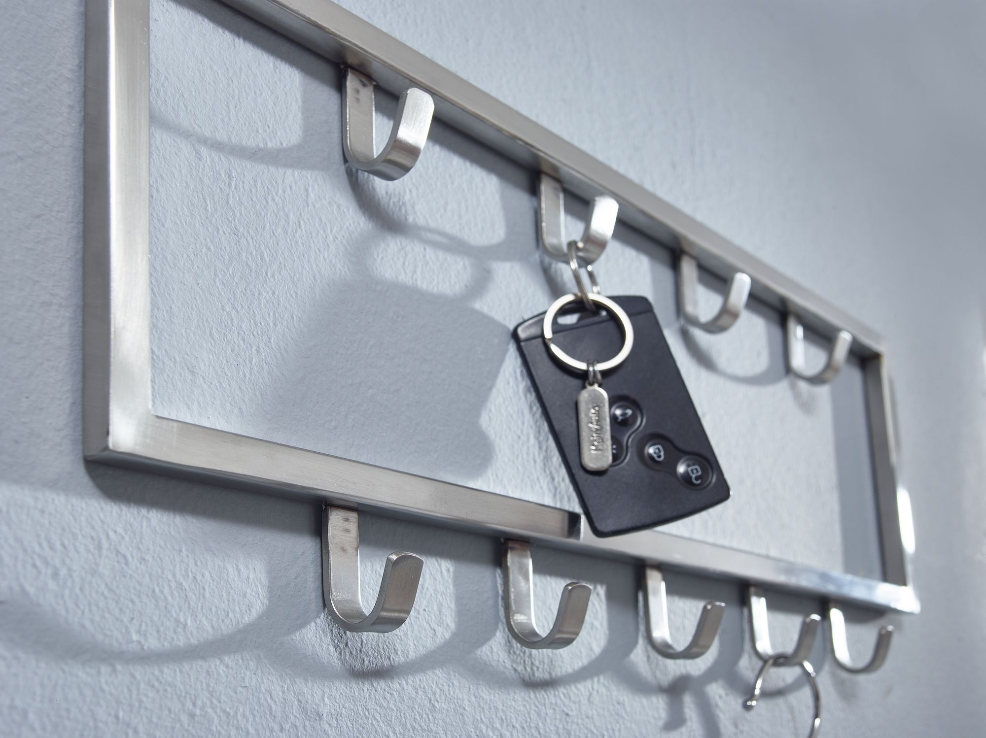 Wandgarderobe Gardabaer Metall Silber 50 × 4 × 20 cm