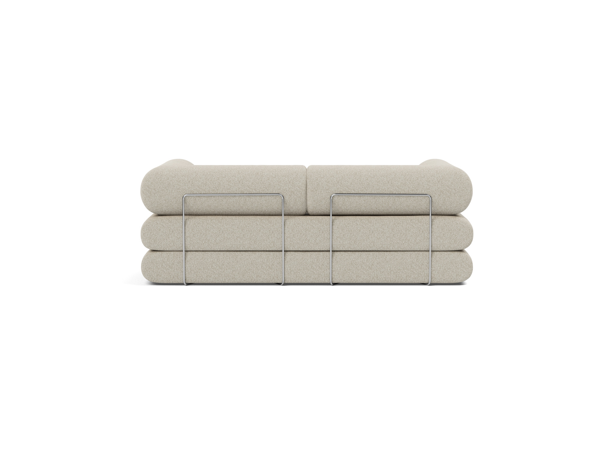 Tagesbett Circlus mit L-förmigen Armlehnen Boucle Skandi 539-Beige