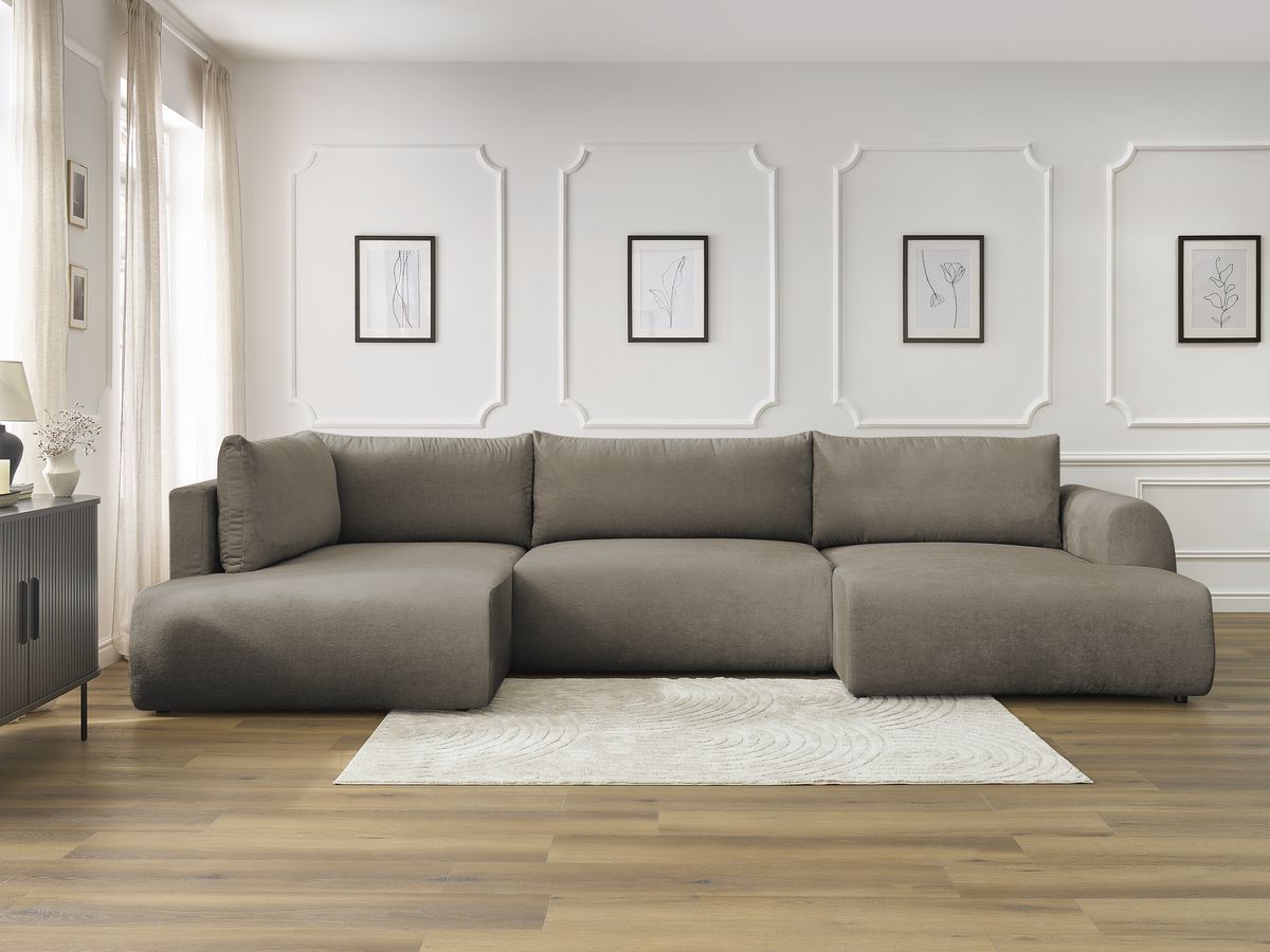 Bobochic Lucien Wohnlandschaft Stoff Taupe Ecke rechts