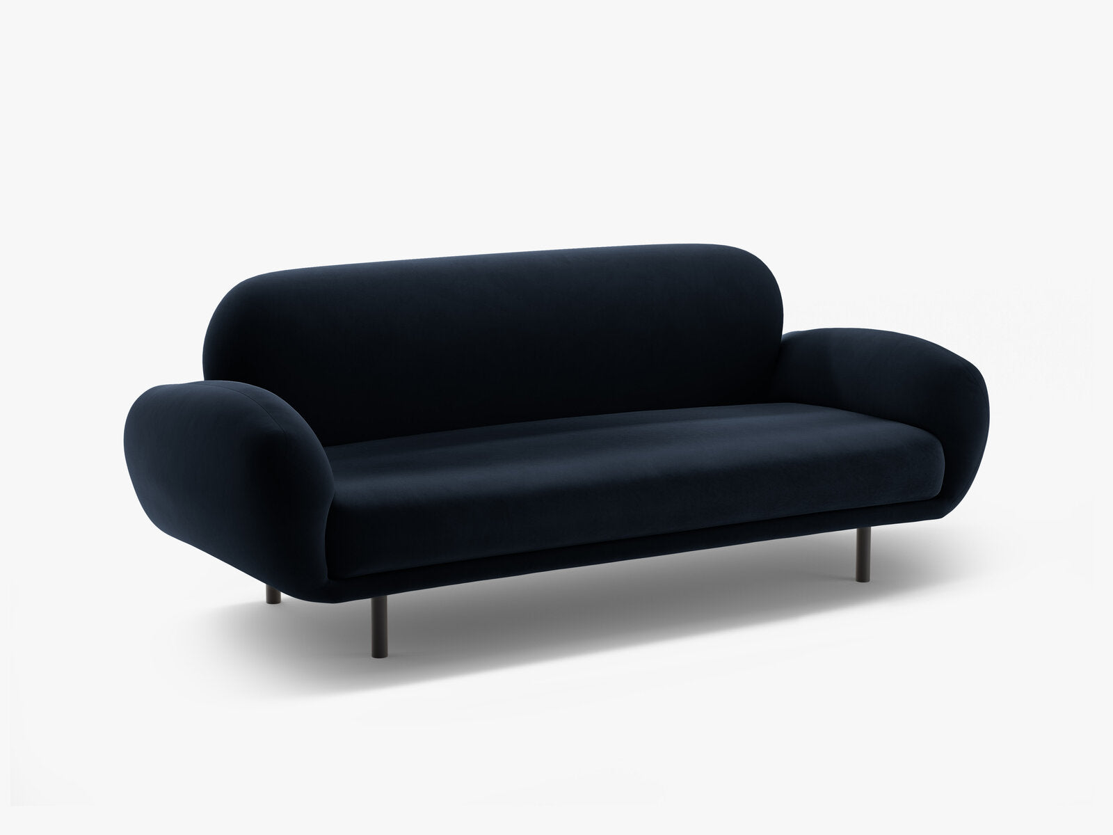 Micadoni Sofa Poppy 2-Sitzer große Version Samt Casino Königsblau
