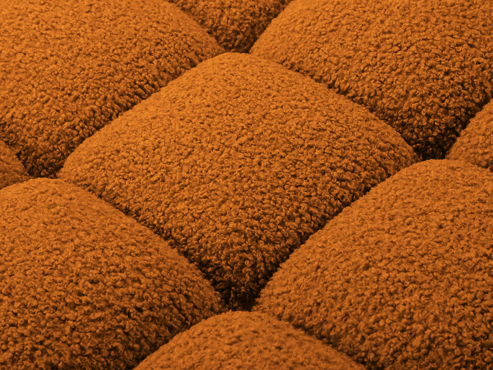 Micadoni Modulares Ecksofa Bellis 4-Sitzer Rechts Boucle Rolf Ziegel