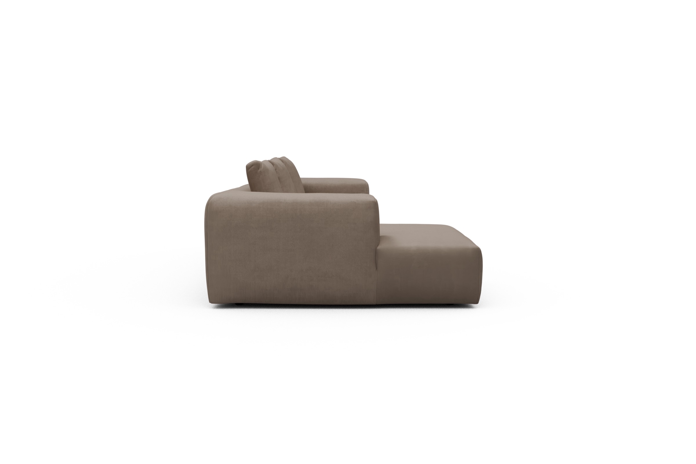 Ecksofa Fred Chaiselongue links mit 2,5-Sitzer Cordufine-Biege