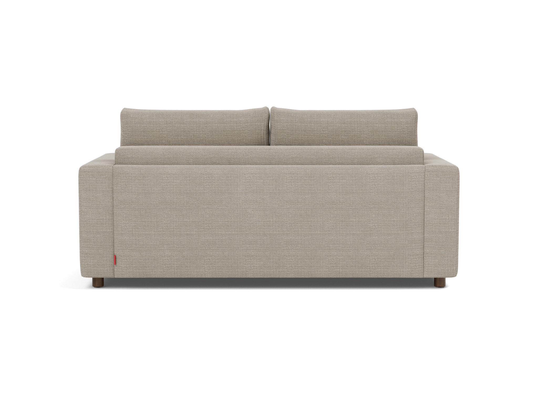 Schlafsofa Neah mit Standard-Armlehnen 160 Strukturierter Stoff Kenya 579-Gravel