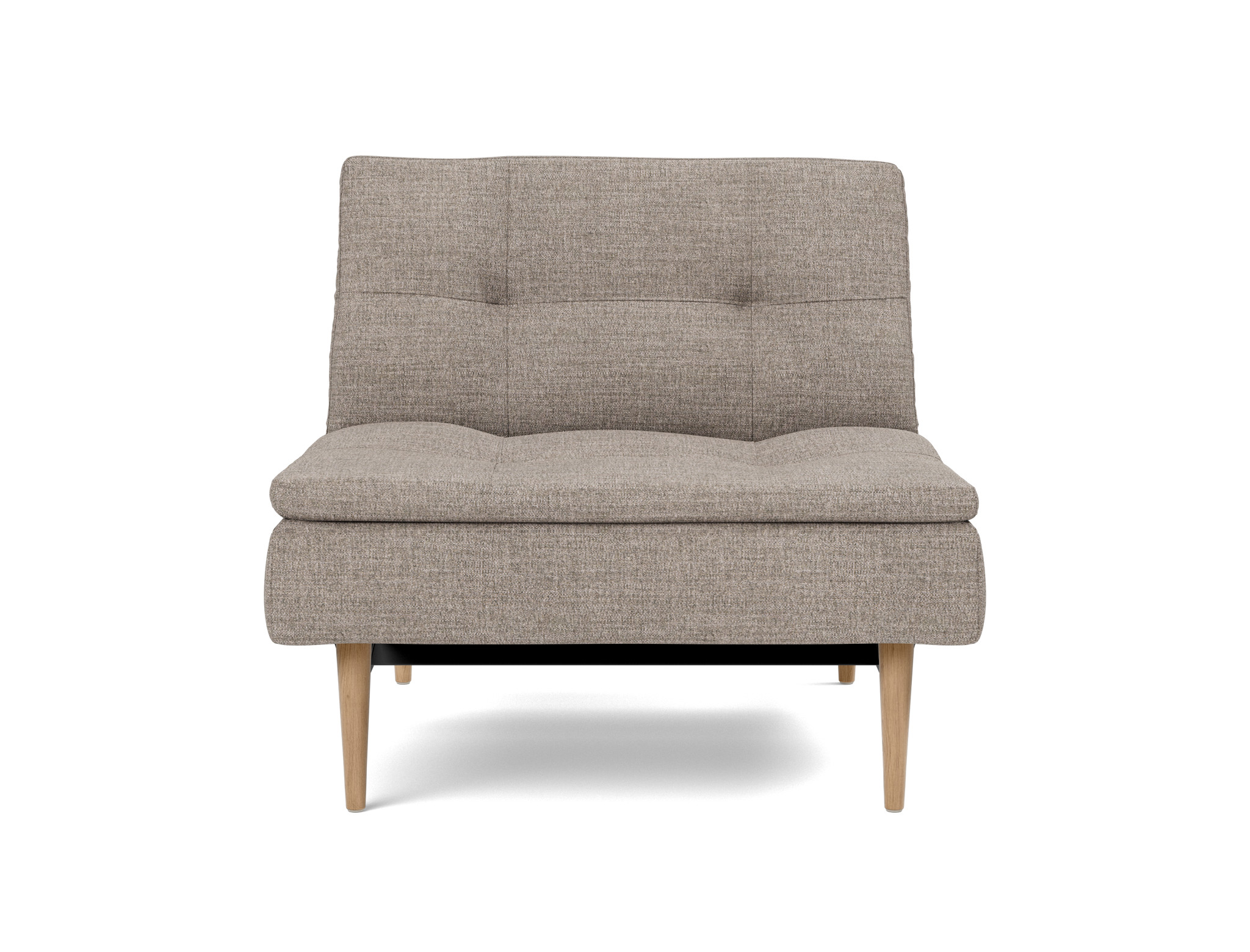 Sessel Dublexo Chenille Yuveno 472-Warm-Grey Beine Styletto Eiche hell