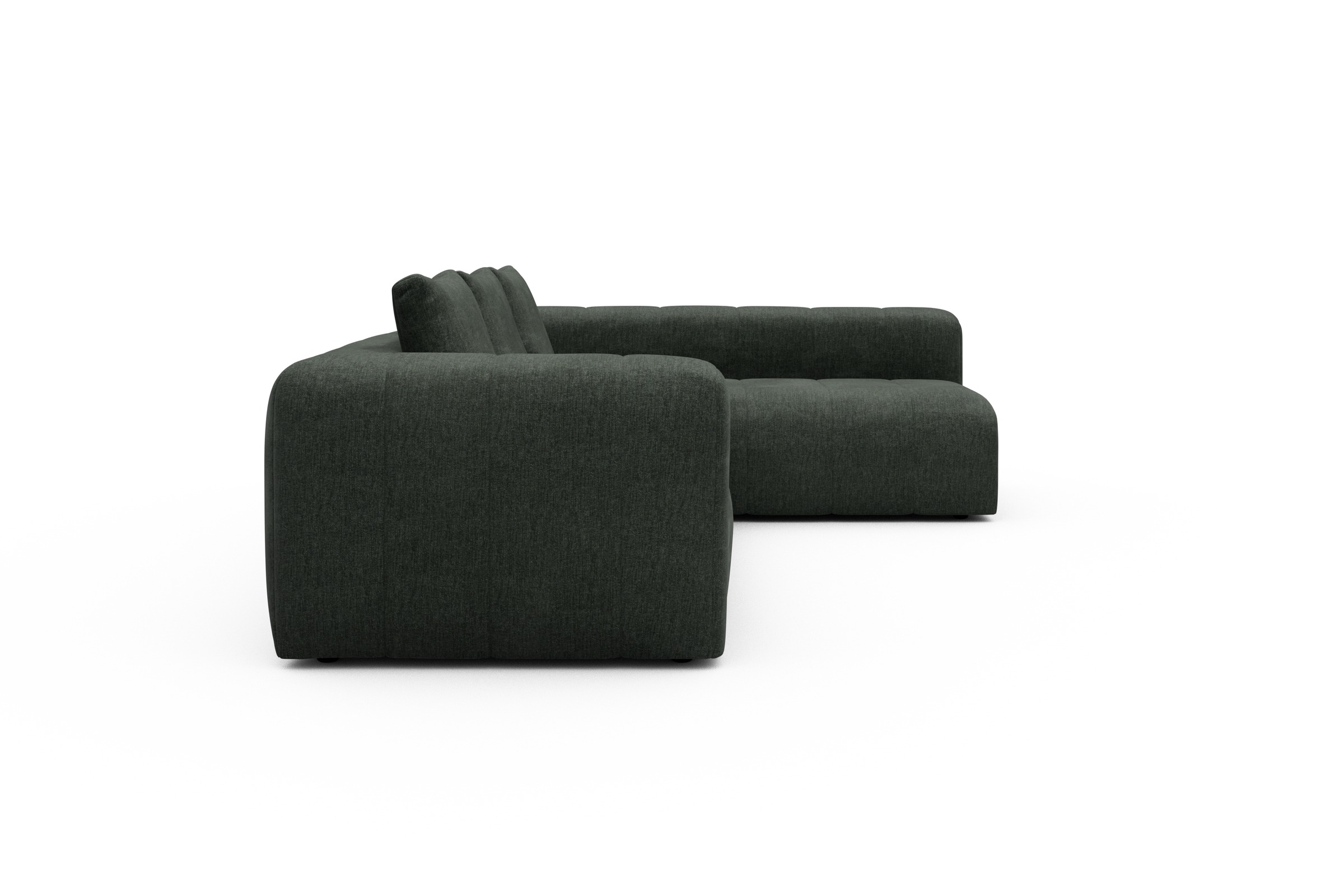 Ecksofa Hugo 2x 2,5-Sitzer Armlehne links Aivi-Pine-Green