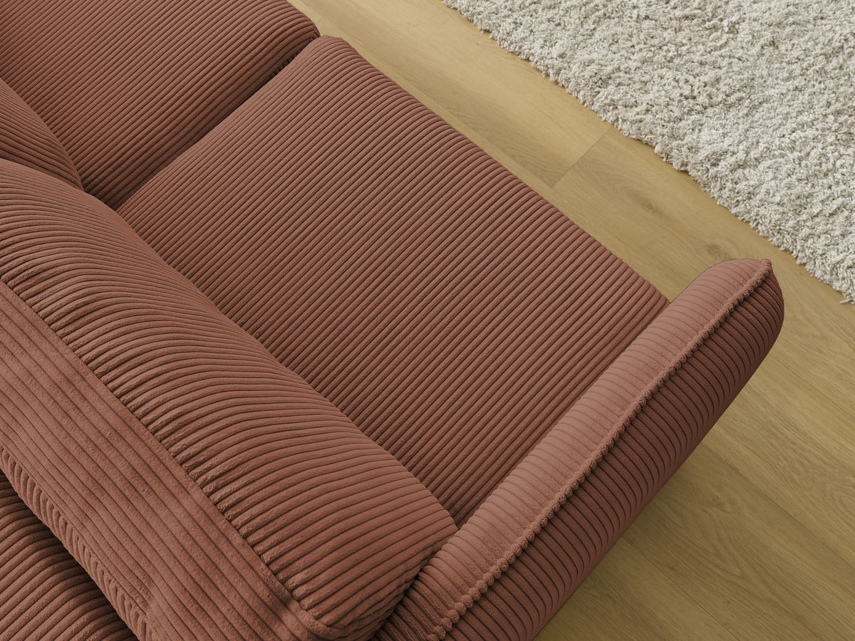 Bobochic Lenny Schlafsofa 3-Sitzer Cordsamt Orange