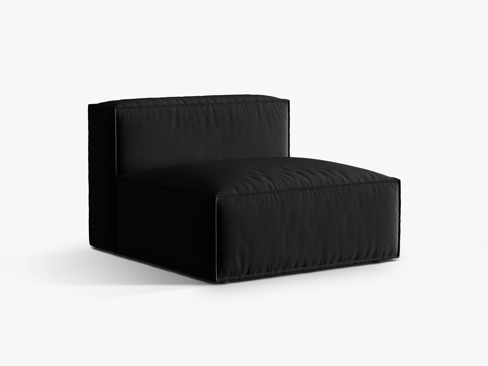 Micadoni Modul Nuria 1-Sitzer Samt Schwarz
