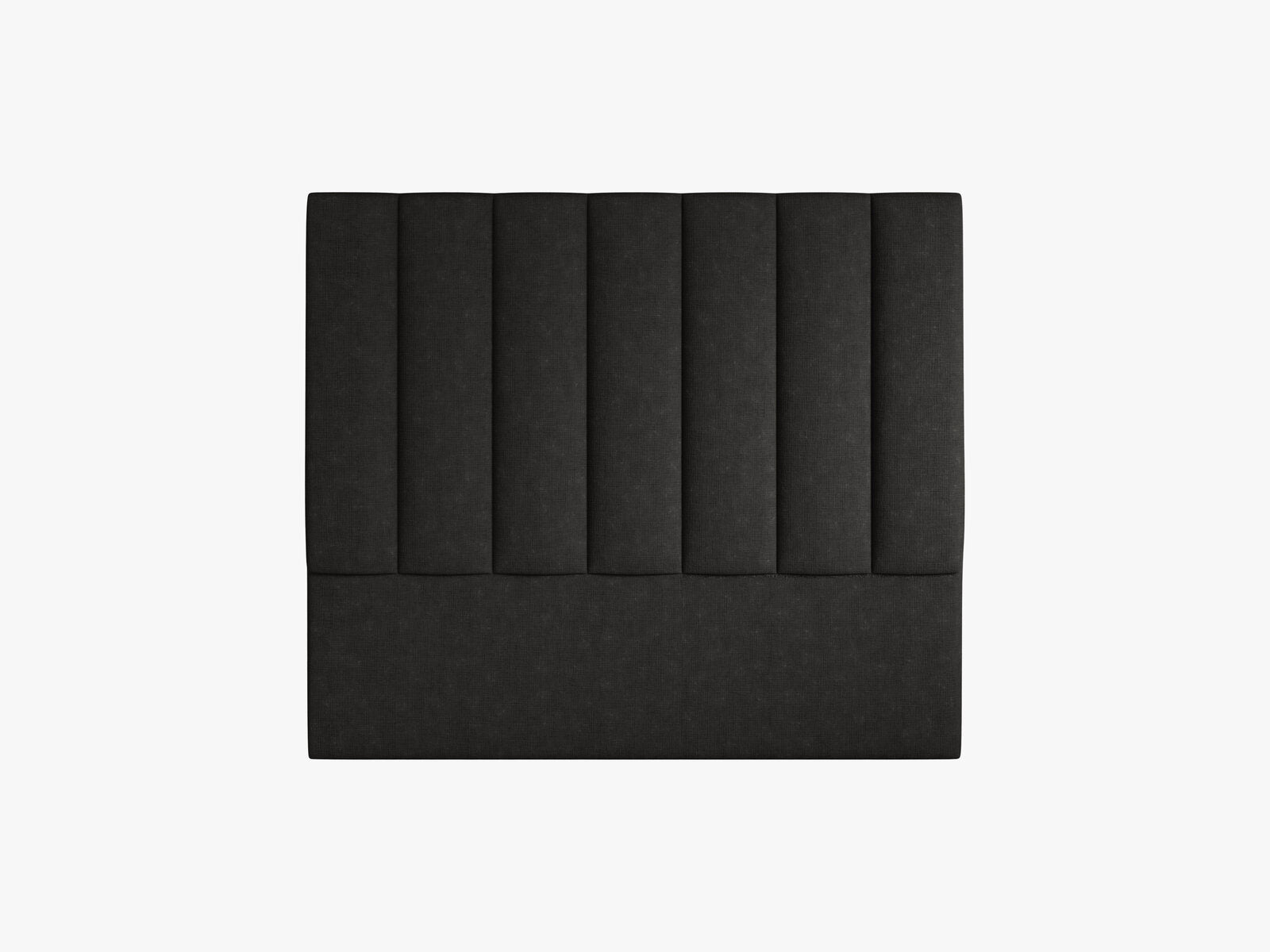 Micadoni Marl Samtiger Kopfteil 140 cm (H 120 cm) Strukturierter Stoff Liberty Schwarz 140x120