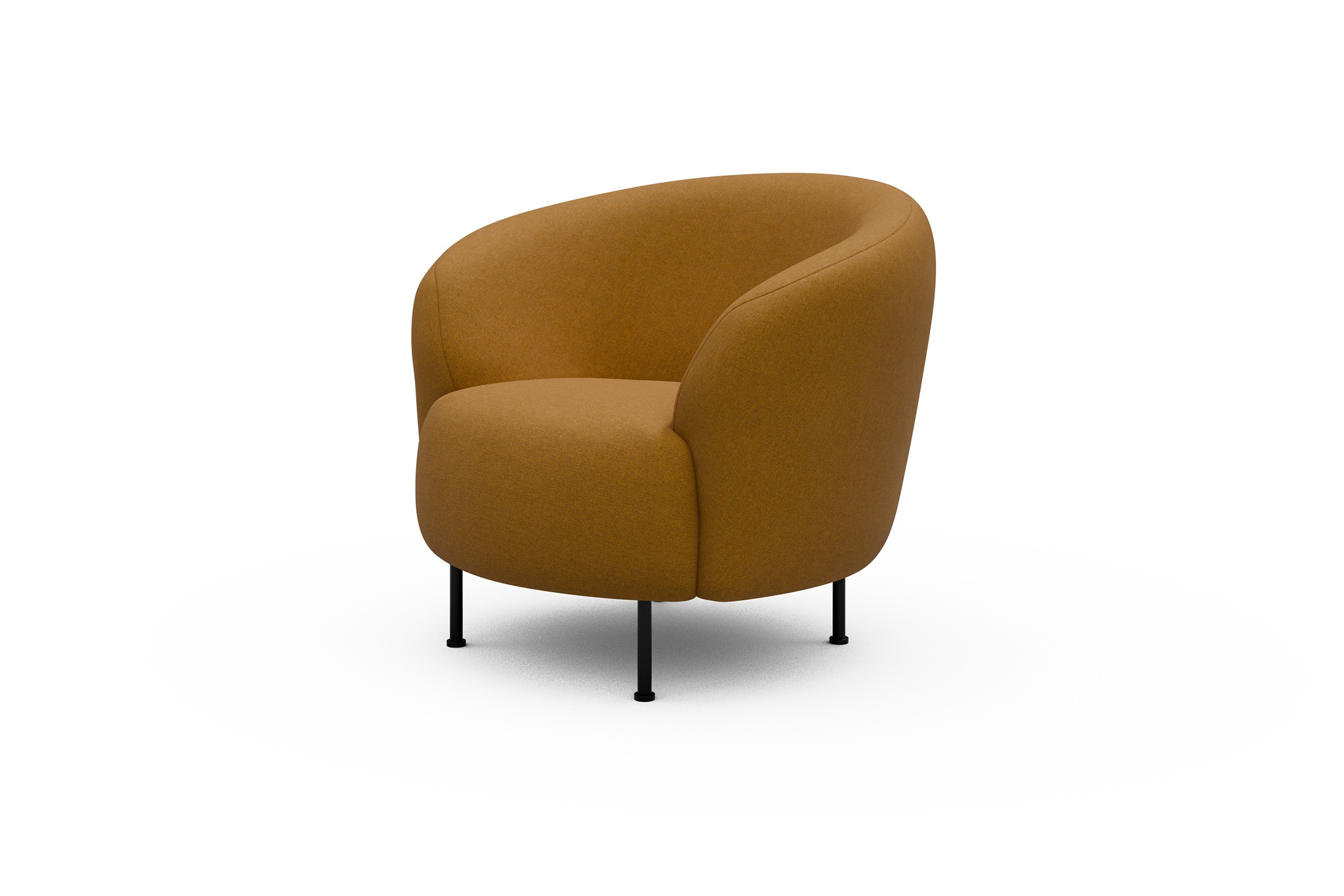 Sessel Ronda Metallbeine Schwarz Satya-Ocre