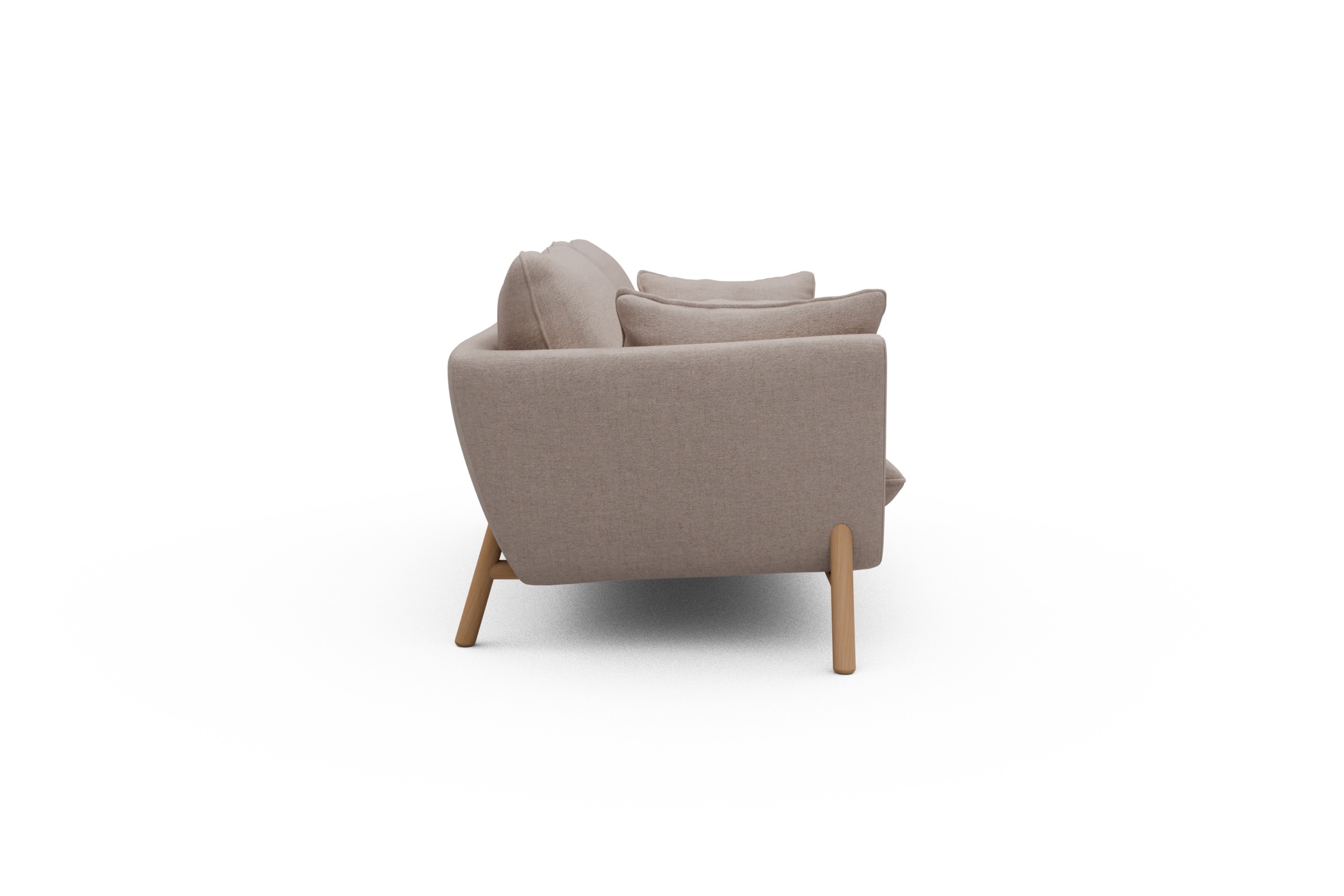 Sofa Emil 2-Sitzer Beinfarbe Eiche Natur Weda-Sand