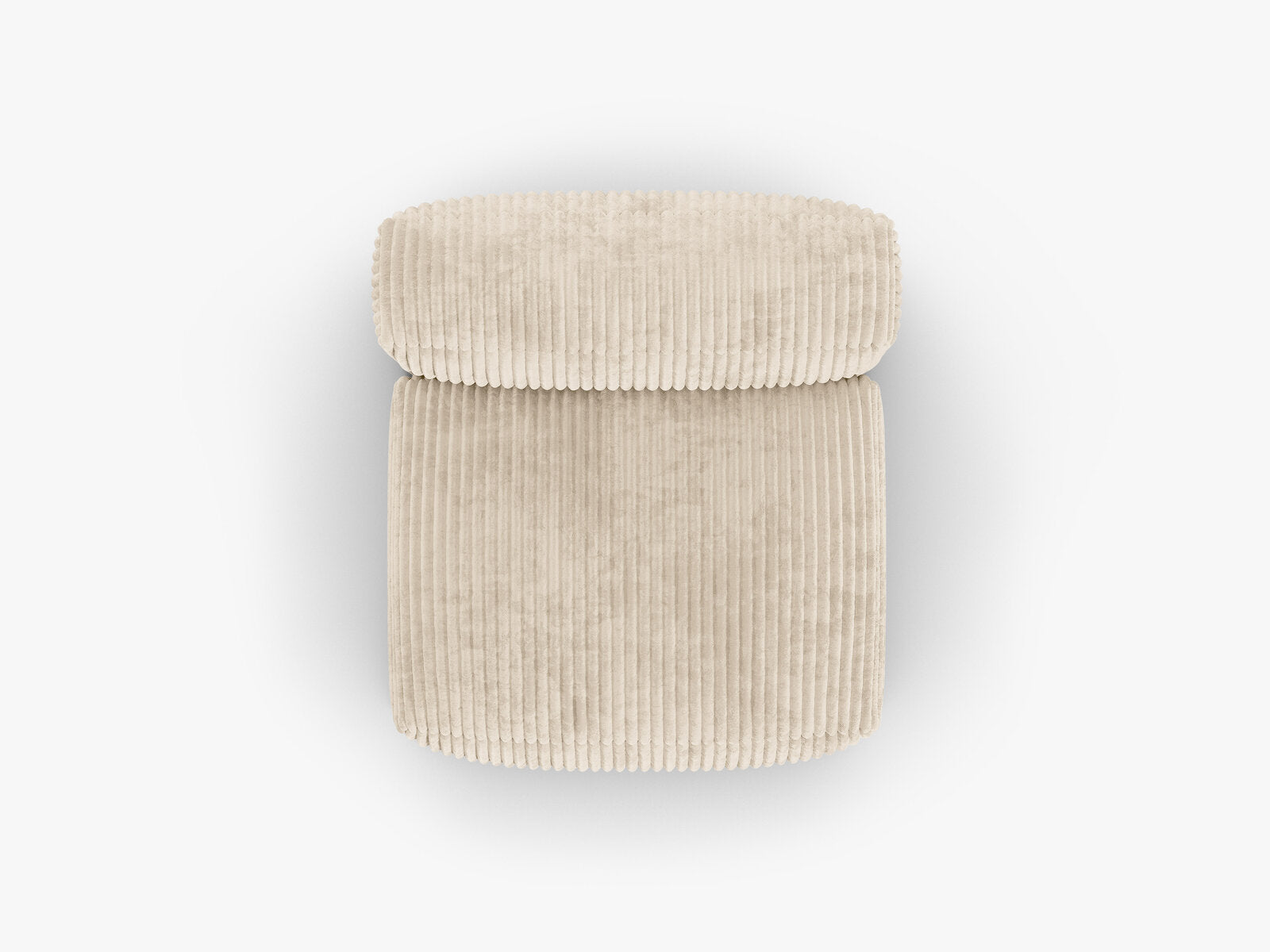 Micadoni Mittelmodul Martina 1-Sitzer 90cm Sitztiefe Kord Tilia Helles Beige