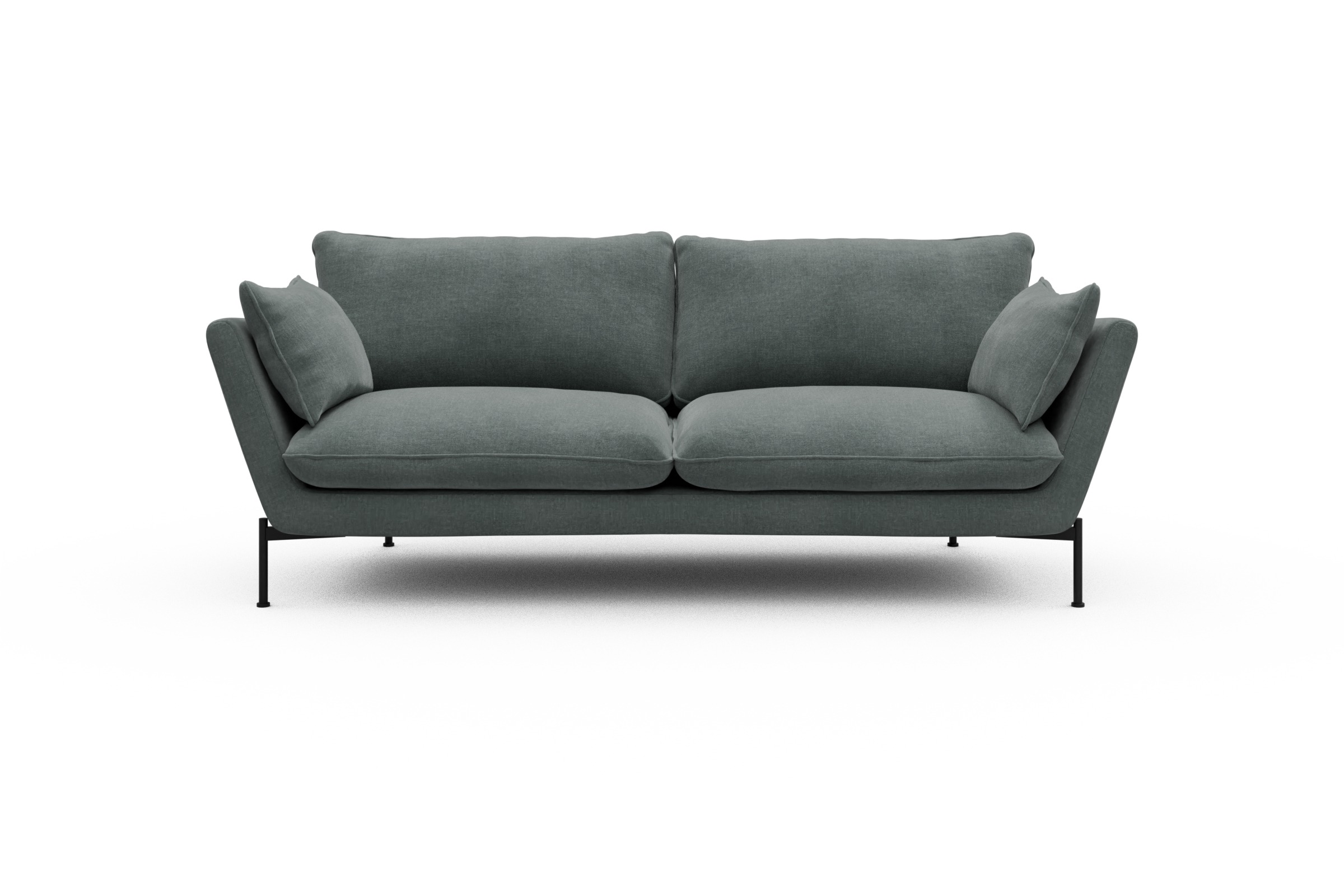 Skandi Home Sofa Anton 3-Sitzer Smooth-Silver-Grey moebelfaktor