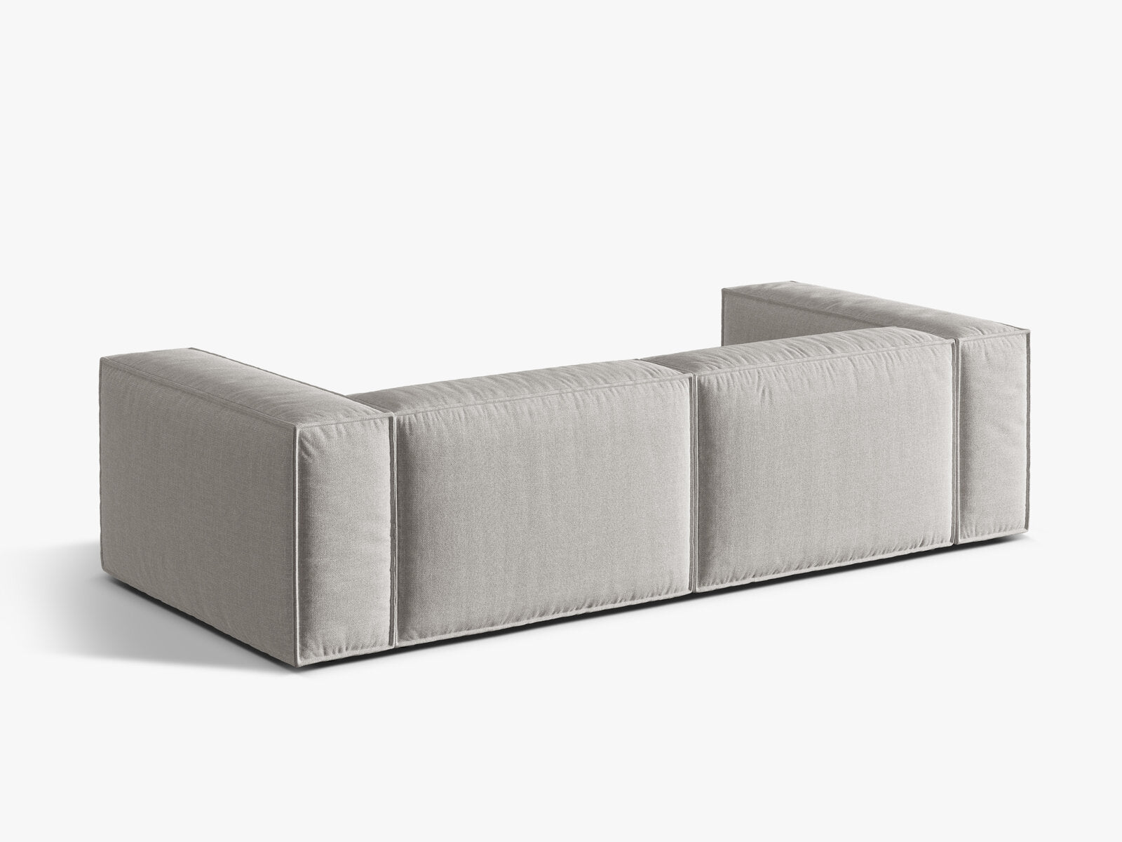 Micadoni Sofa Nuria 4-Sitzer Strukturierter Stoff Hellgrau