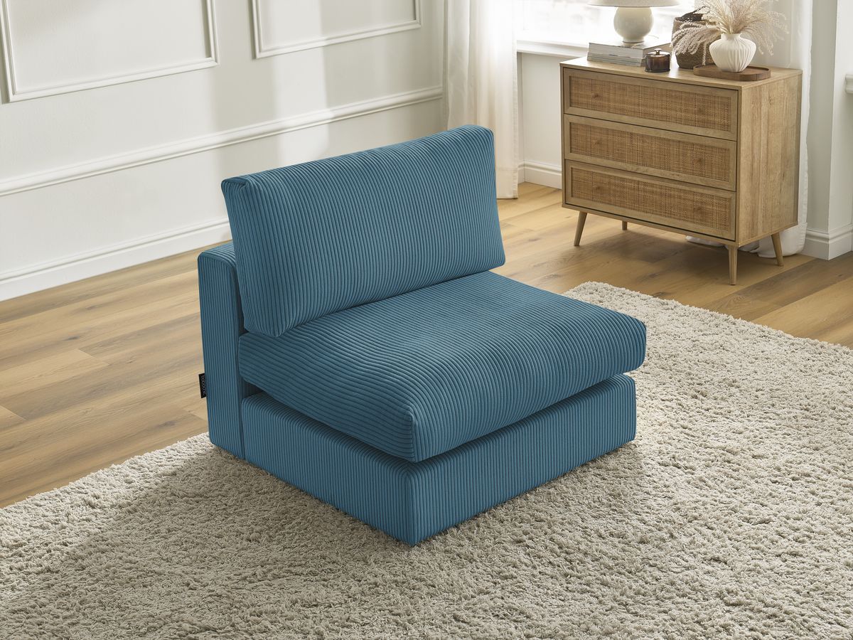 Bobochic Paris Sofamodul 1-Sitzer Cordsamt Hellblau